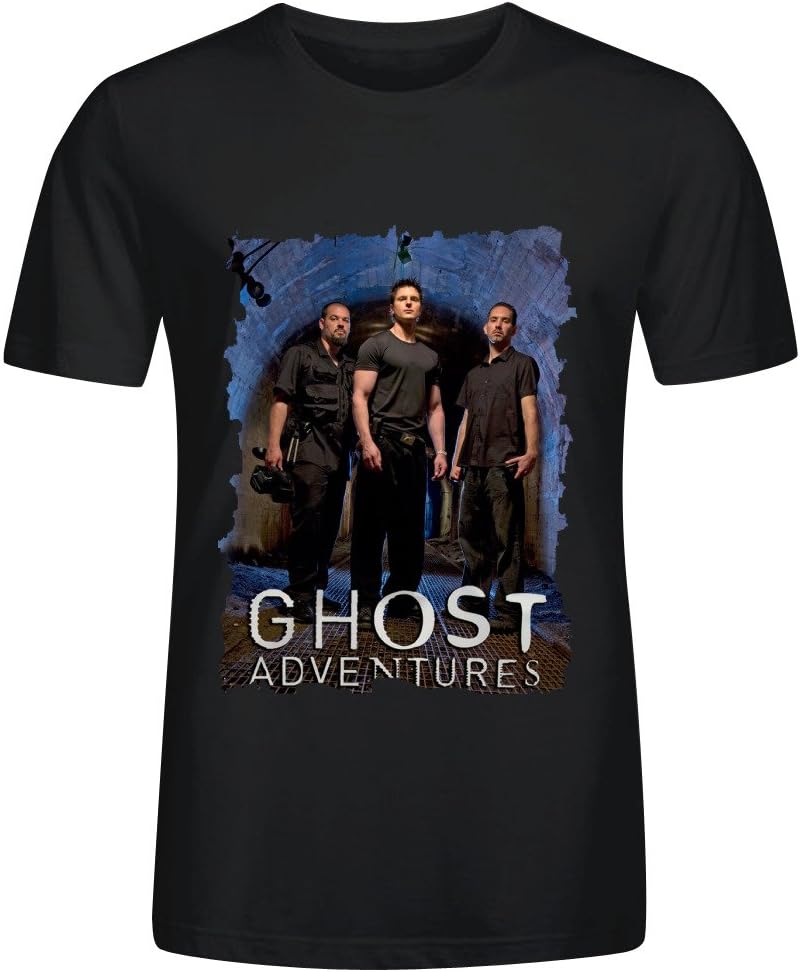 Ghost Adventures TV T Shirts for Men Funny Round Neck Black