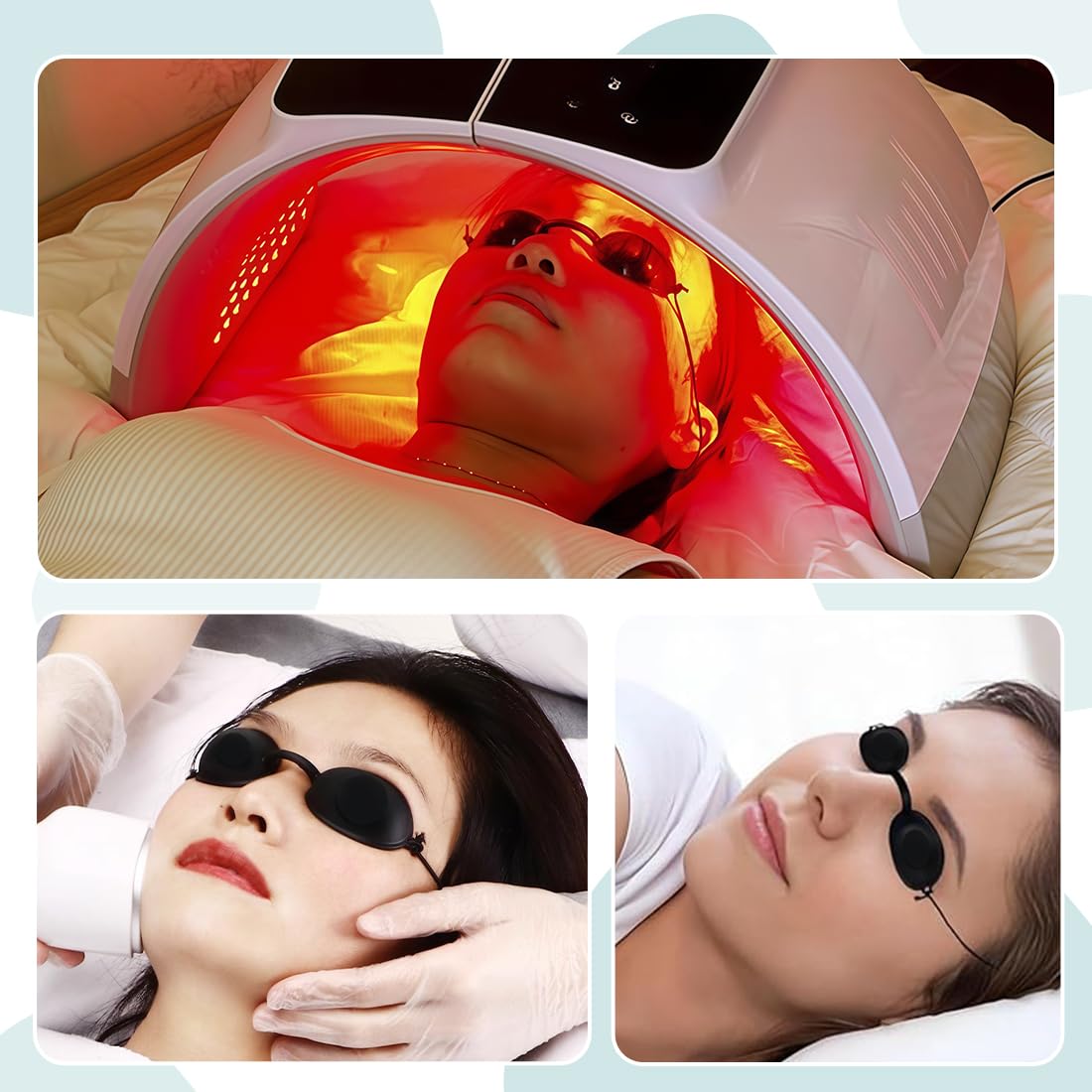 2 sztuki okularów do solarium, okulary ochronne na podczerwień, czerwone światło, lampa z czerwonym światłem, ochrona oczu do solarium, okulary do solarium, ochrona oczu, okulary do solarium