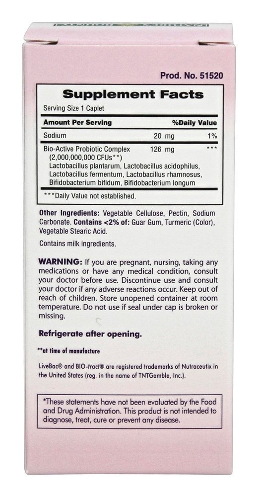 Natures Bounty Optimal Solutions Probiotics Targeted Release, Caplets - 30 Ea, 2 Pack