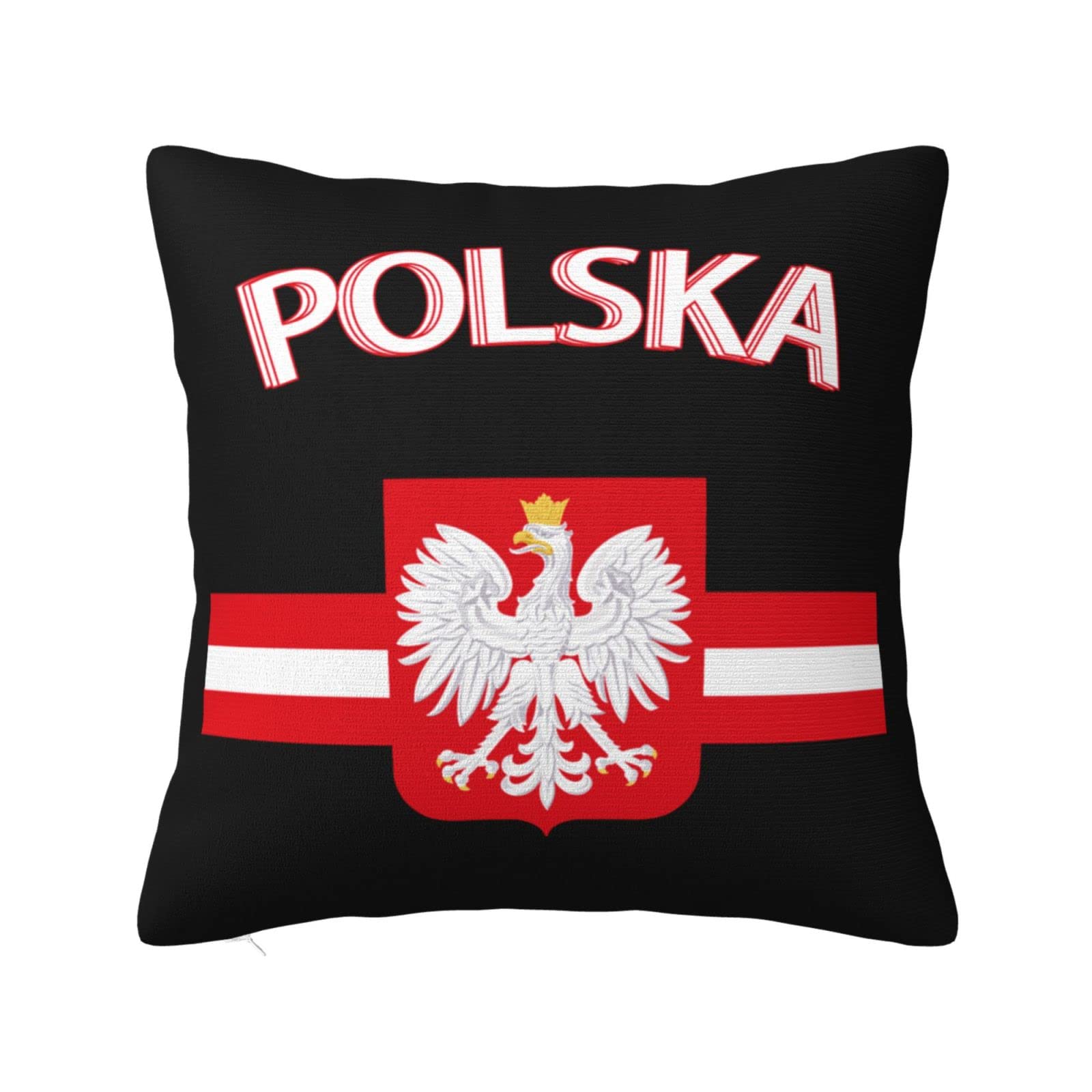 Qinhuangdaodasushangmaoyouxiangongsi Girls Pillowcases 117 Pillowcases 45X45cm Polska Poland Flag And Polish Cushion Cover Decoration Throw Cushion Cover Indoor Throw Pillow Case For Gifts, Sisters