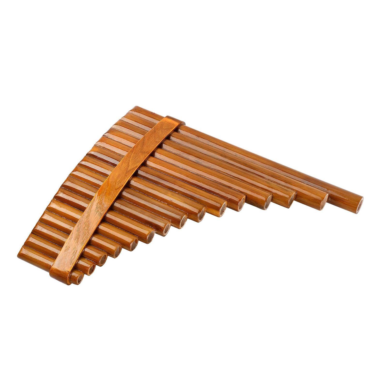 Panflöte Flöte key 1 Set Holzbläser Curved Peruanisches Rumänische Panflöte Bambusflöte Set Indianische Flöte Panflöte für Anfänger, Rechte Hand
