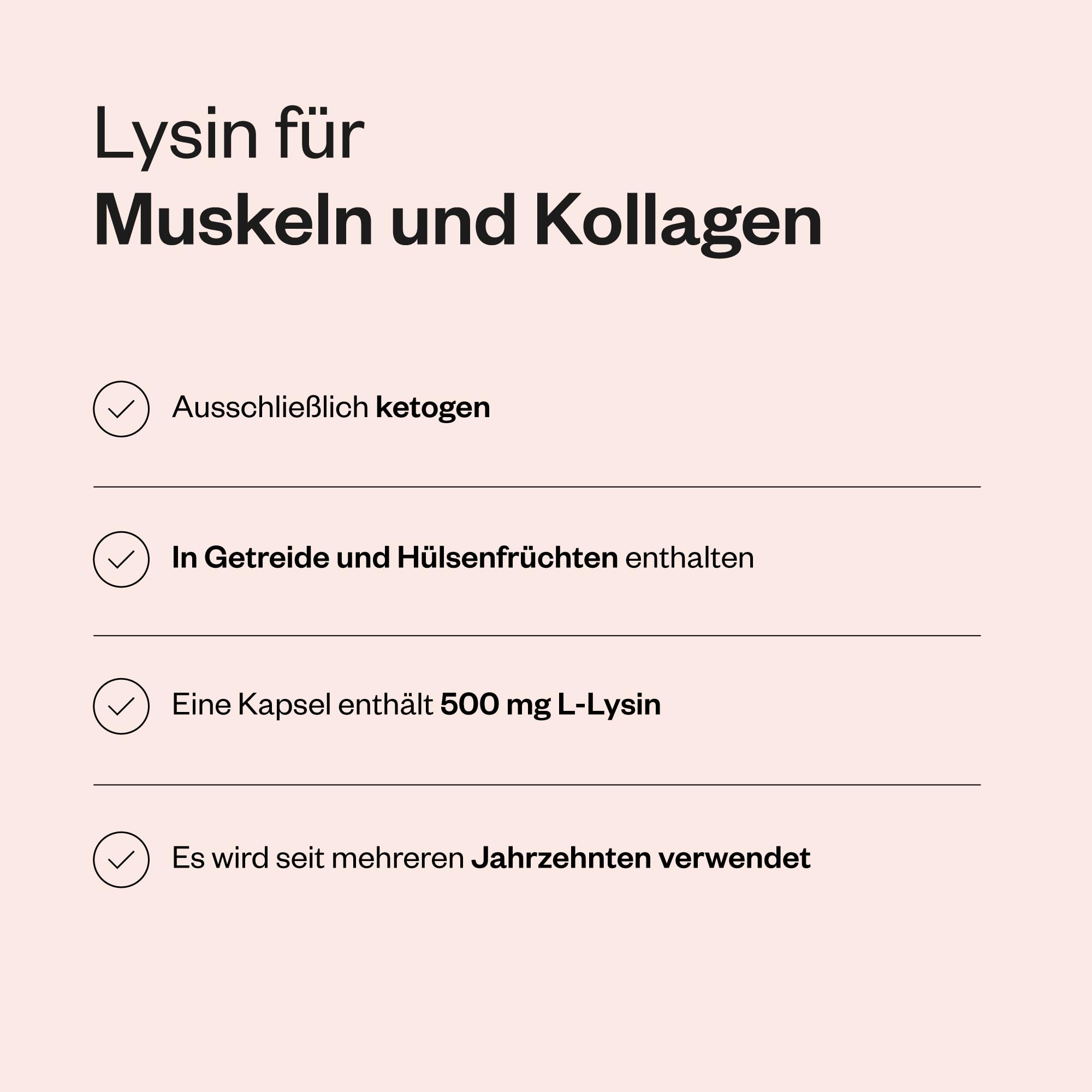 L-Lysin - Essentielle Aminosäure - Für Muskelunterstützung und Kollagenproduktion - 180 vegetarische Kapseln - Vegan - SuperSmart