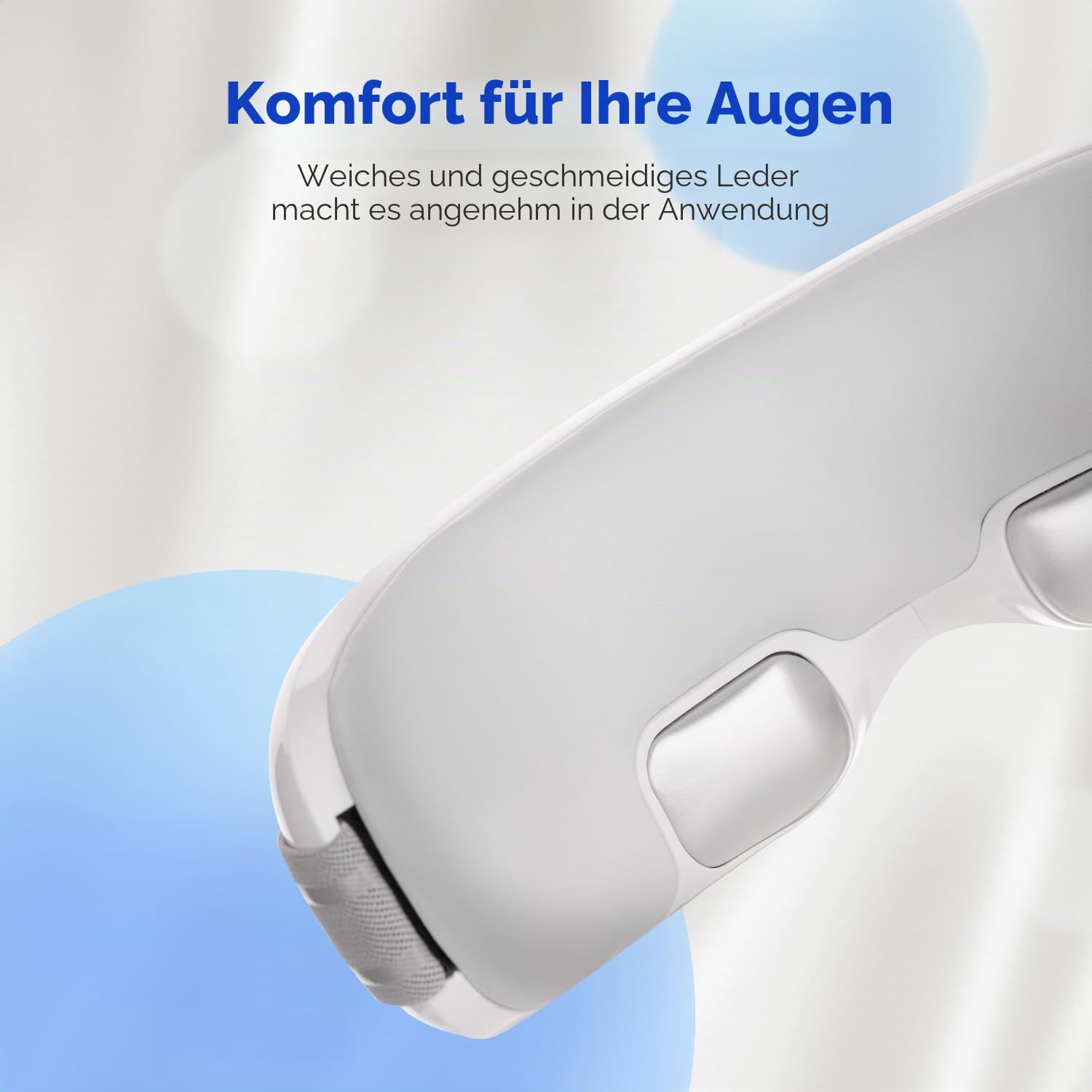 HubiCare Augenmassagegerät mit Wärme und Kühlung Augenmasken mit Heiß- und Kältetherapie, Kompression, Vibration zur Linderung von Migräne, trockene Augen, reduziert Augenbelastung, Bluetooth-Musik