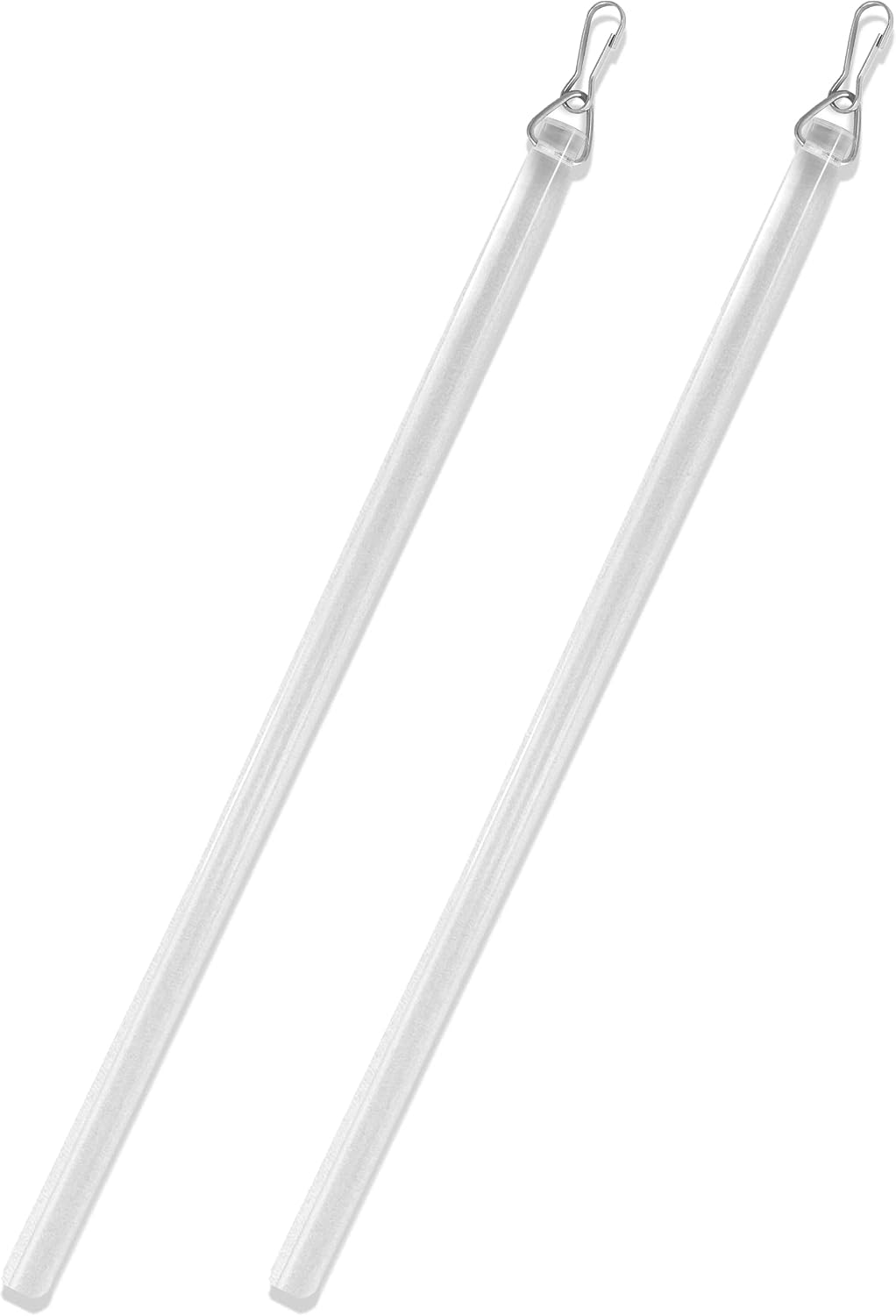 Rod Desyne 1/2" Smooth Baton with Metal Snap, 36 inch (Set of 4), Clear