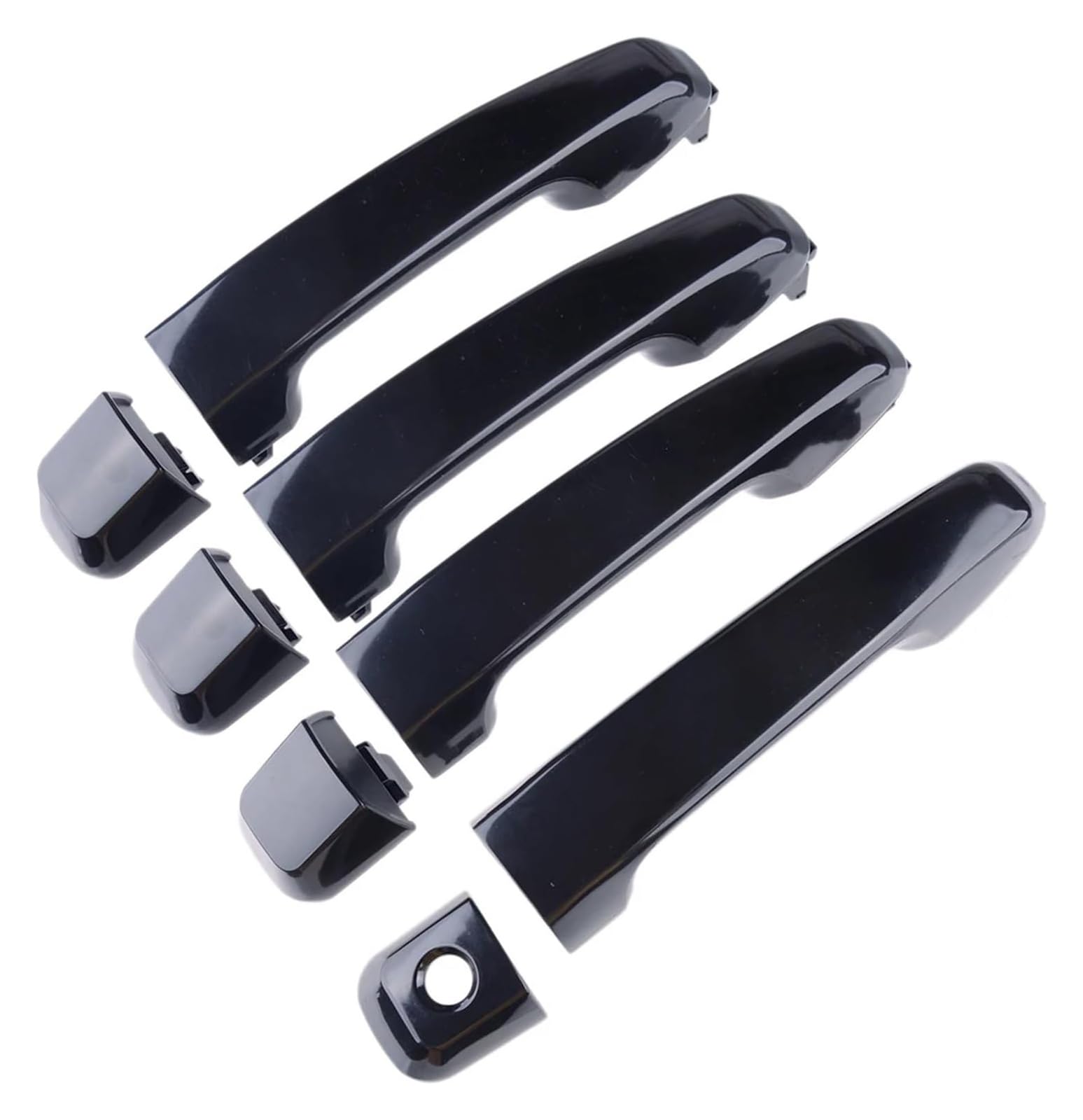 Lsdsaaza One Color Sliding Exterior Handle For Toyota Land Cruiser Prado J150 Series 2009-2015 Black Car Door Handle Repair 1 Set Front Rear Outer