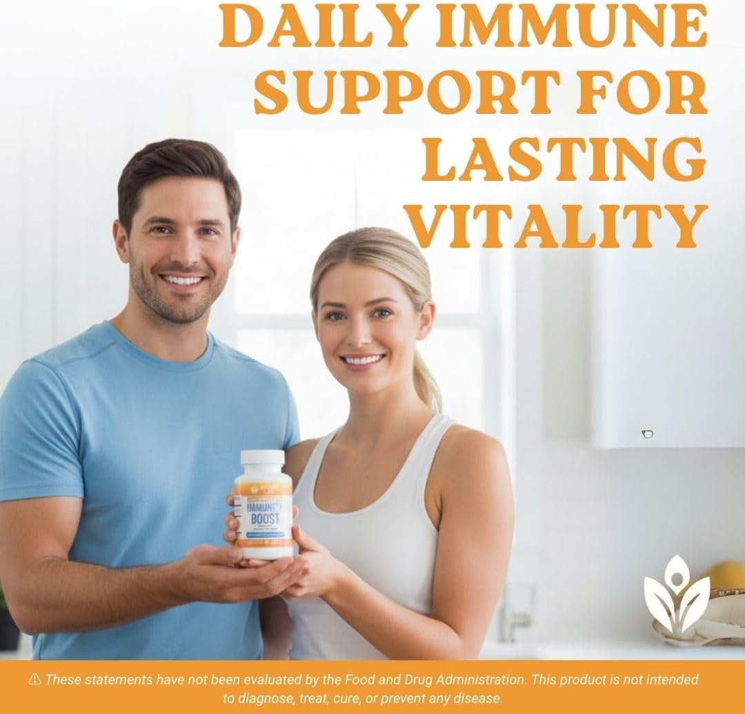 Activa+ Labs Immunity Boost Immune Support Supplement with Vitamin C, Vitamin E, Selenium & Herbal Antioxidant Complex | Gut & Energy Balance | Non-GMO, Sugar-Free, Vegan | 60 Capsules 30 Days Supply - Image 8
