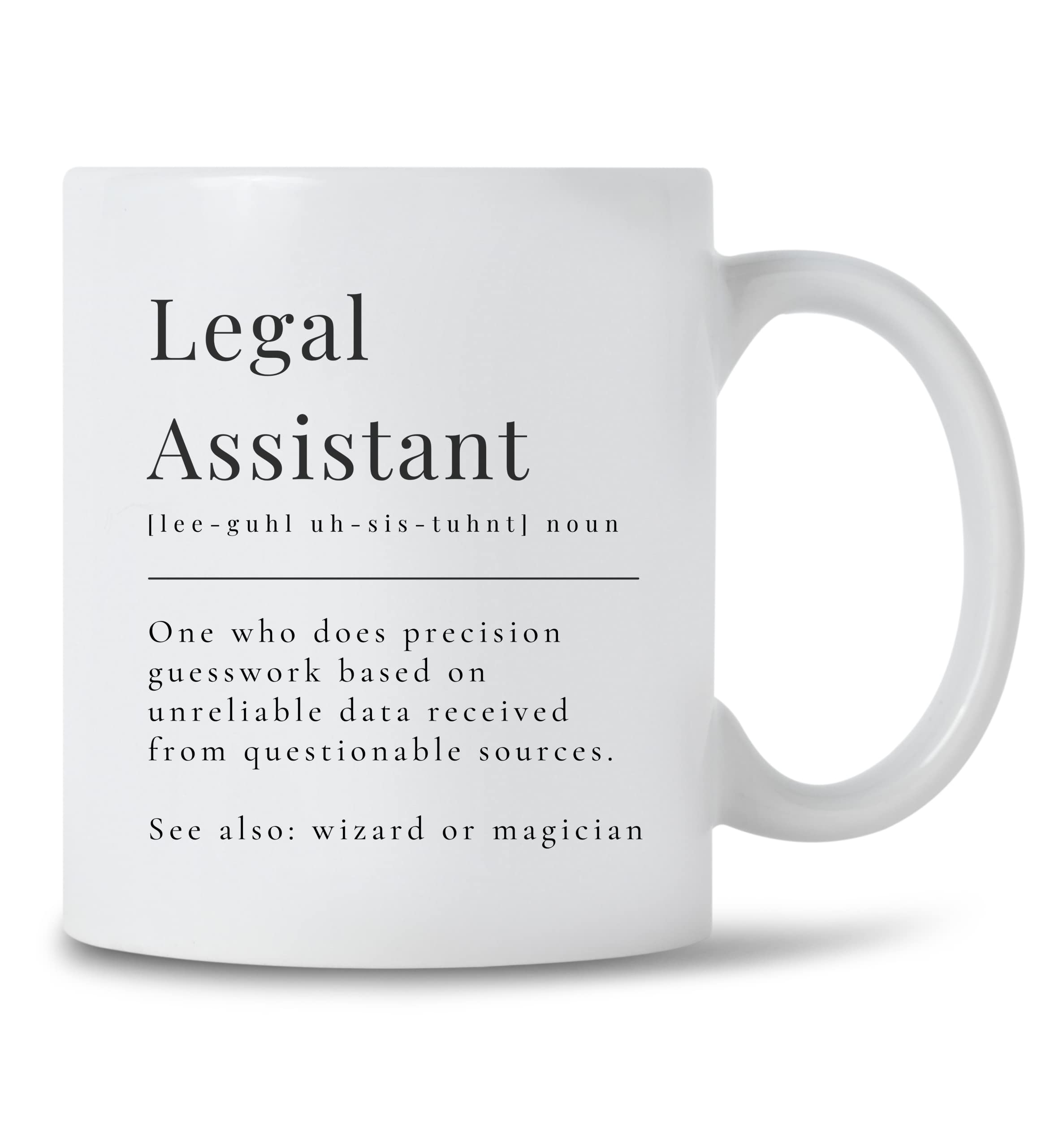 Legal Assistant Mug, Gift Ideas for Paralegal, Secretary Magician Coffee Cup, Legal Assistant Definition Mug