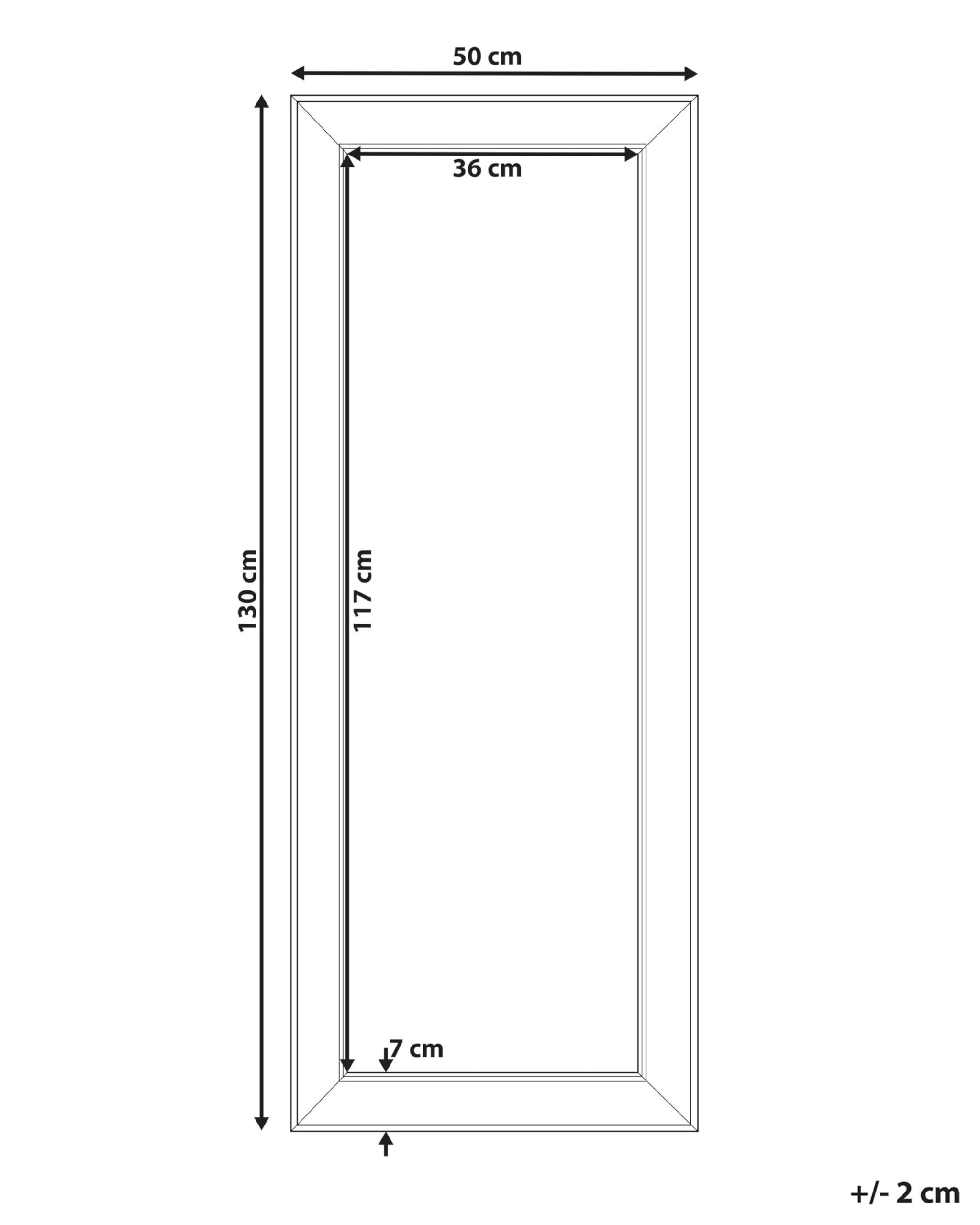 Espejo de pared plateado 50 x 130 cm vertical salón dormitorio Bubry