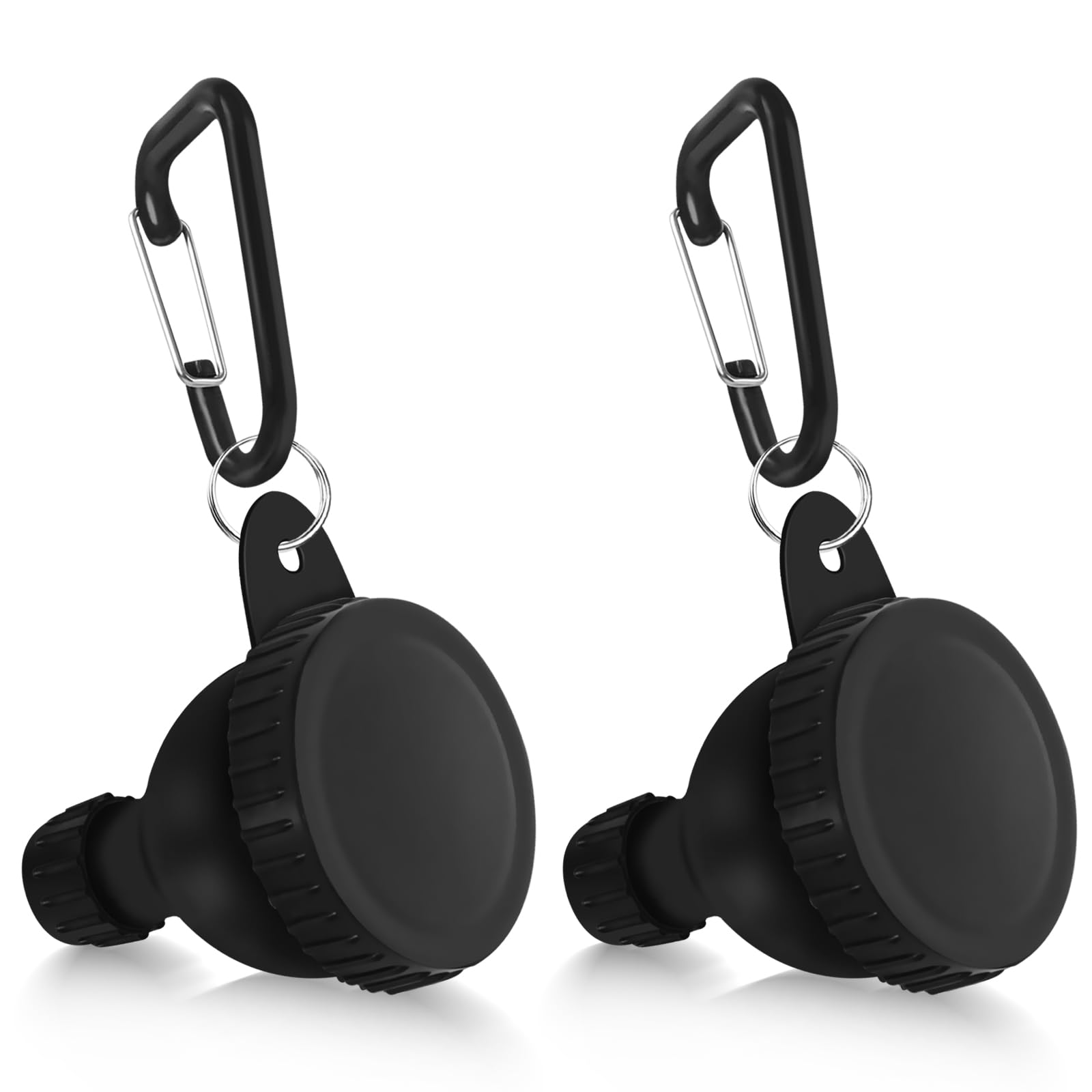 2Pack Portable Protein Powder Travel Container to Go, Protein Powder Funnel with Carabiner & Reinforced Caps, Water Bottle Container for Powders Mixes