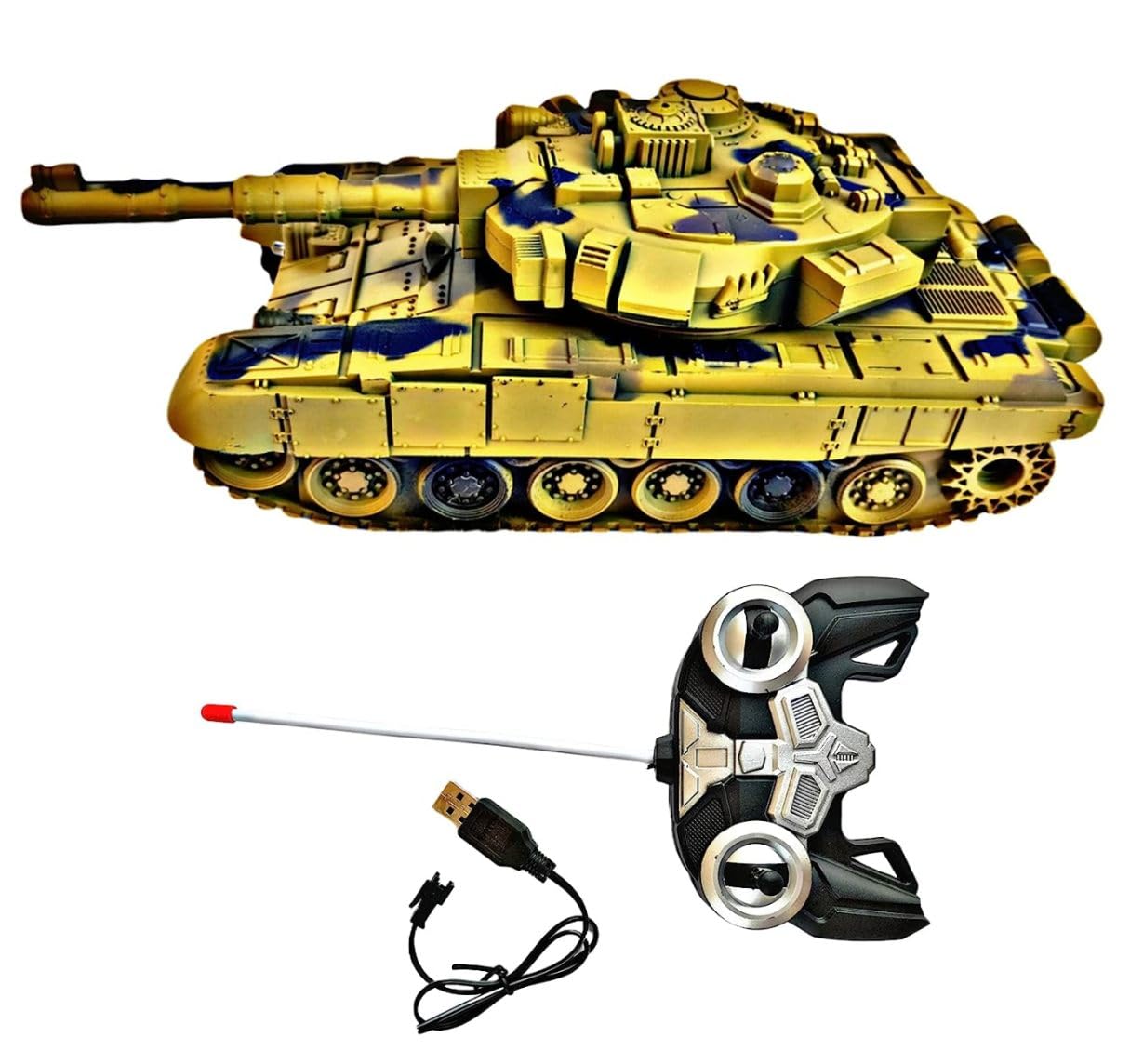 Moka Tank T90 Remote Control Army Tank Turret 360 Degree Rotation