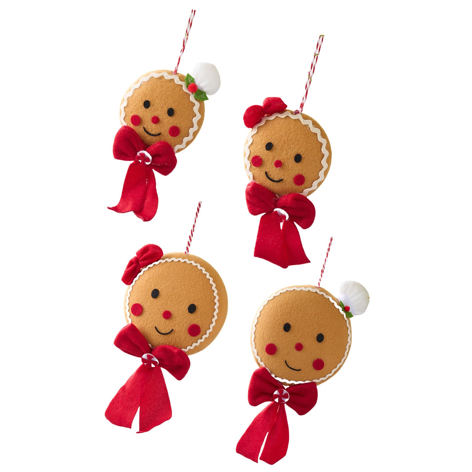 Jazuaiao Christmas Tree Hanging Decorations Gingerman Ornament for Mantels Wreath Bookshelf Indoor and Outdoor Holiday Decoration Christmas Tree Decorations