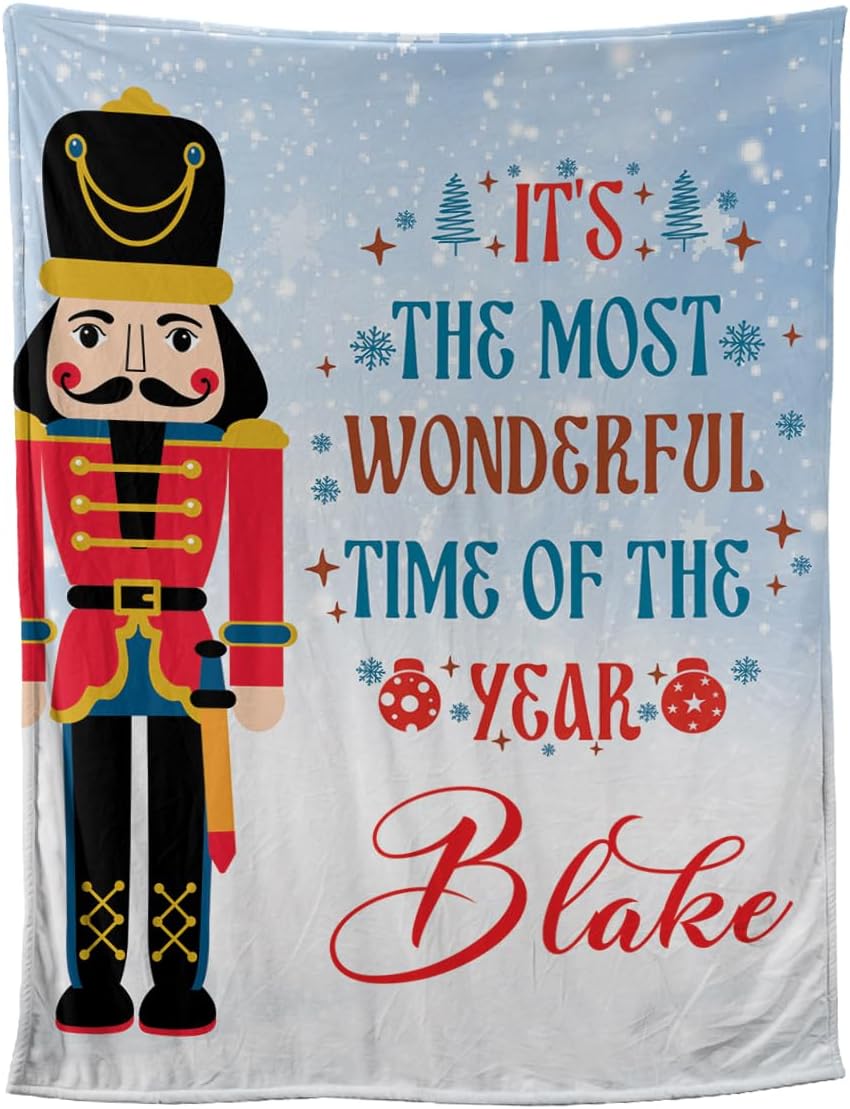 Custom Nutcracker Christmas Blanket It's The Most Wonderful