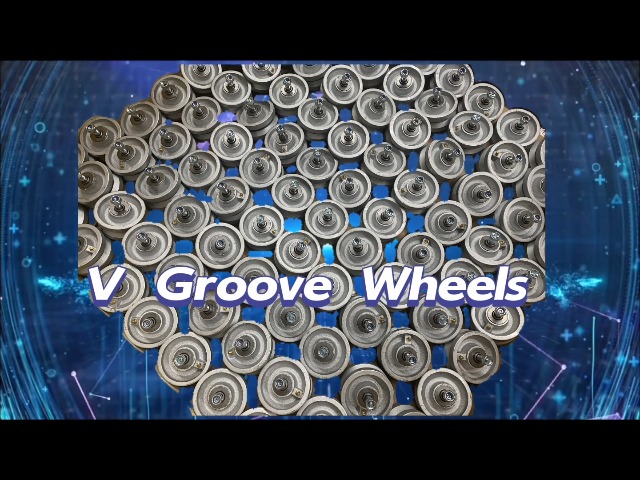 Image of 4 Inch V-Groove Steel Wheel, 7 /8 inch Wide 90 Groove, Fits 1 inch Angle Iron Track, Heavy Duty Industrial Track Wheel with Relief Groove, High Load Capacity(2 Pack)