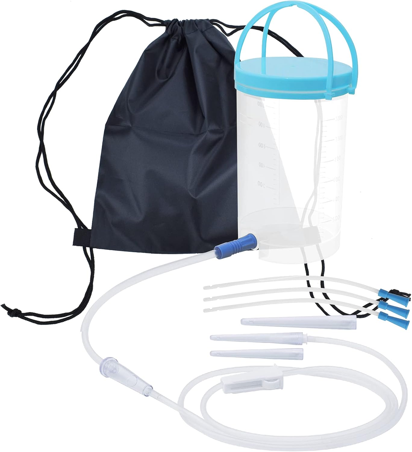 Enema Bucket Kit for Colon Cleansing with 6Pcs Enema Nozzle