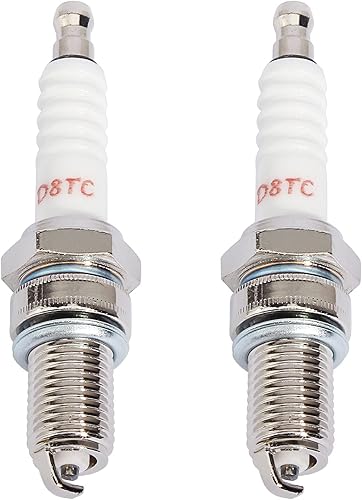 Miniatura 1 de Paquete de 2 bujías D8TC D8EA DR8EA para CG 125 125cc-150cc 200cc 250cc GY6 CG125 CF250 CH250 Motocicleta ATV Quad Scooter Go Kart Moped Pit Dirt
