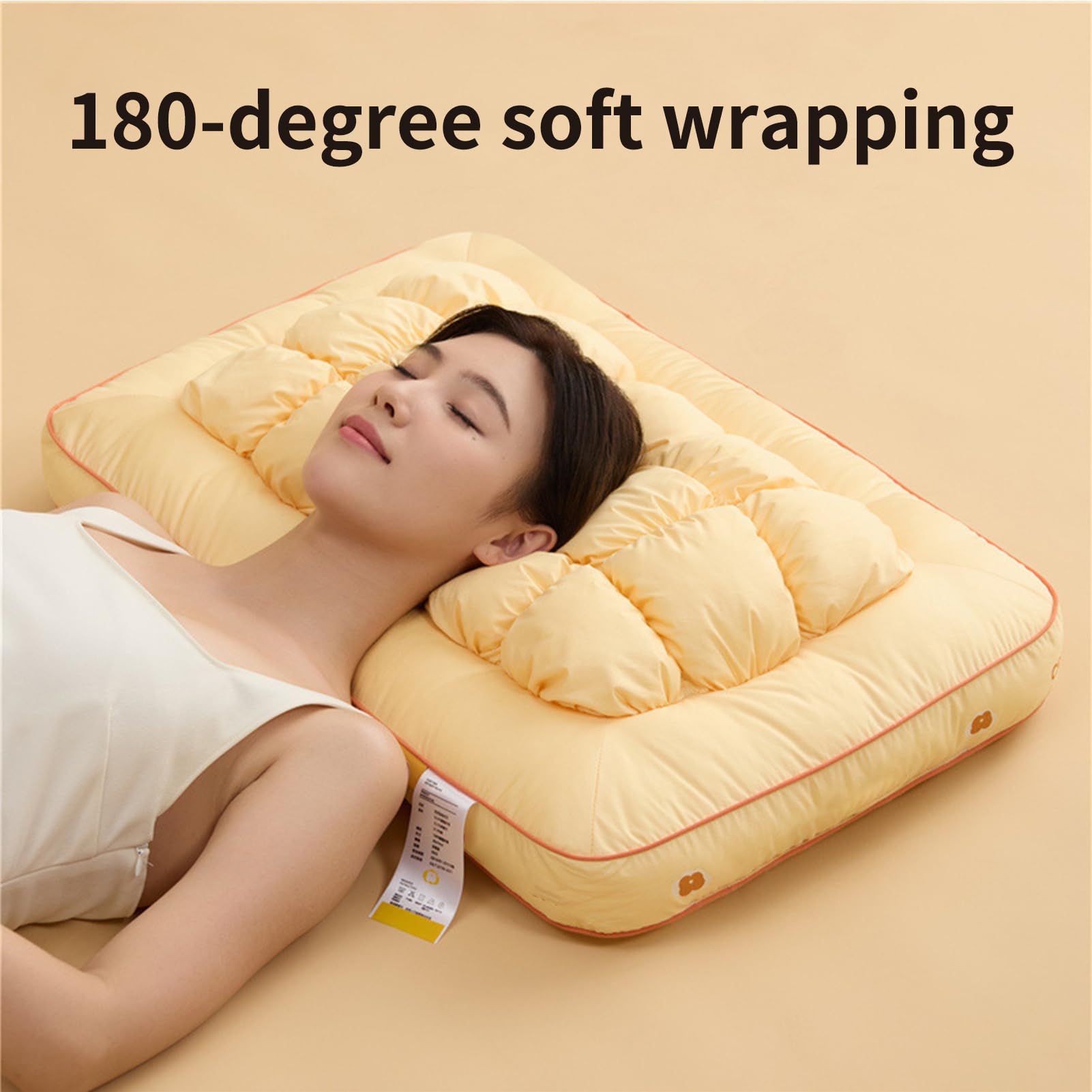 Genérico Oreiller en duvet | Appui-tête ergonomique avec rembourrage en plumes – Oreillers de lit avec support cervical, pour sur le côté ou le dos à la maison ou dans la chambre