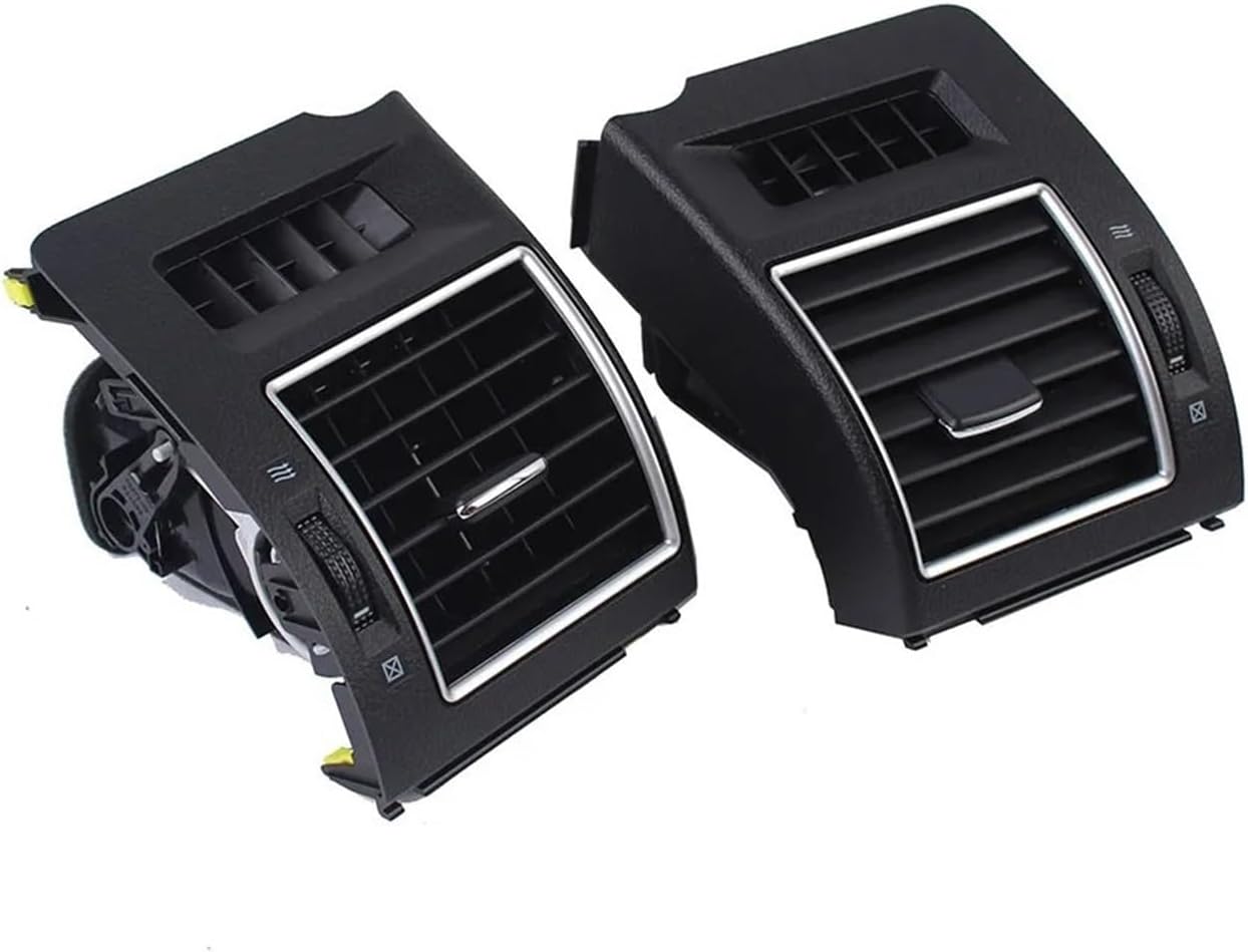 Car Dashboard Air Conditioning Vent Outlet Replace Compatible For Toyota Land Cruiser Prado 150 LC150 2010-2020 AC Vents Gray/Black 2pcs(Black)