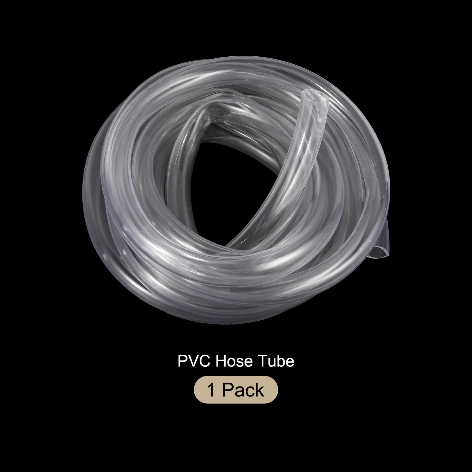 25 Pies 31.8 mm x 38.1 mm Tubo De PVC Transparente Flexible De Vinilo [Para Riego De Jardín, Manguera De Agua, Pecera, Acuario] - 1 1/4" x 1 1/2"