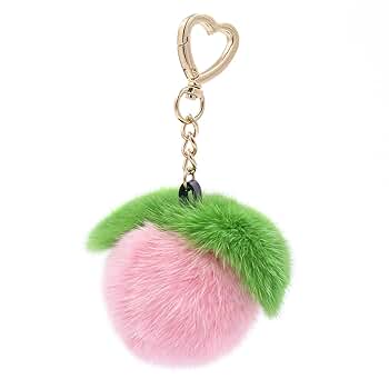 Amazon.co.jp: Surell リアルミンクファー ピーチフルーツキー
