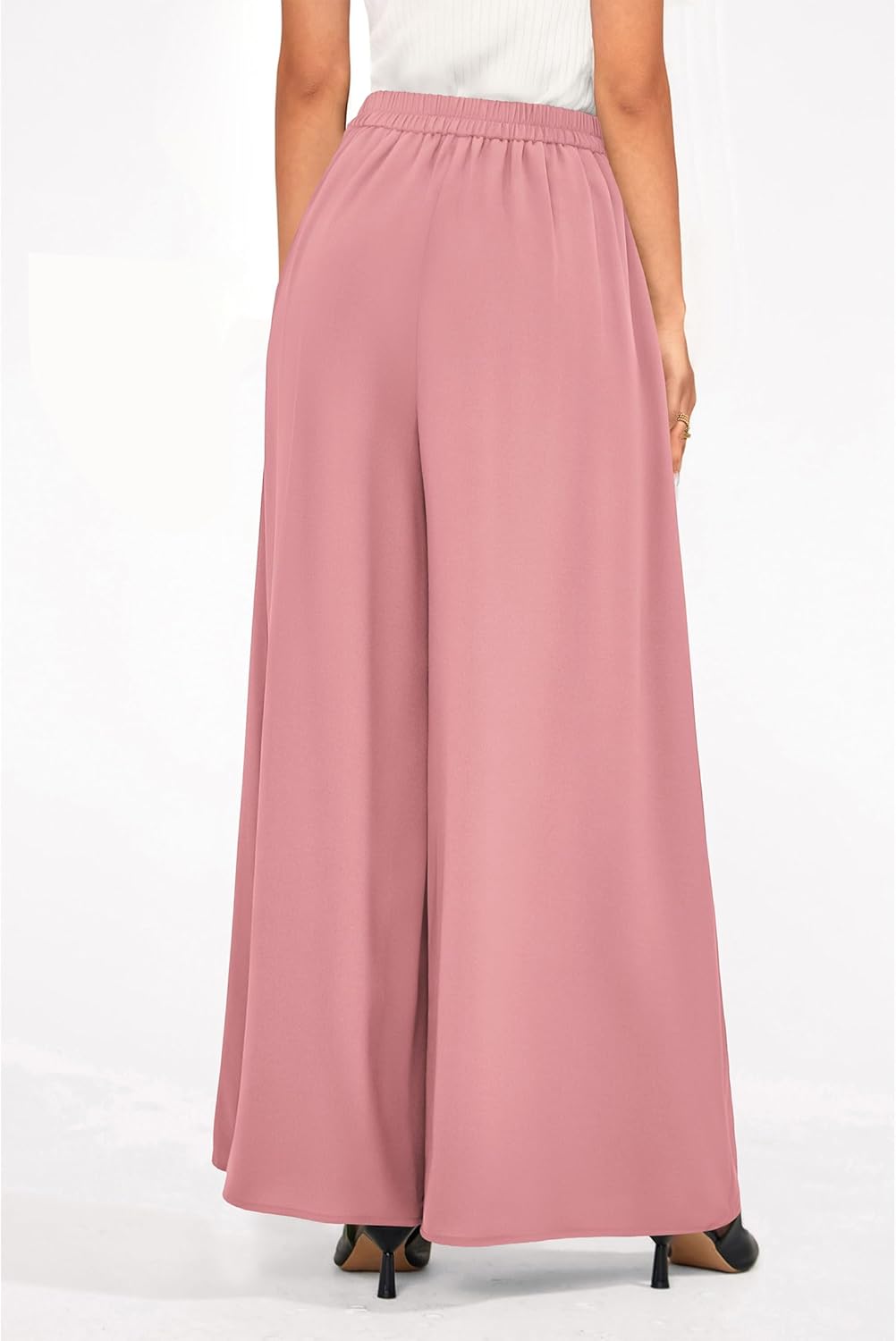 KIRUNDO Palazzo Pants for Women Dressy 2026 Spring Slacks Wide Leg High Waisted Business Casual Work Trousers with Pockets - Image 2