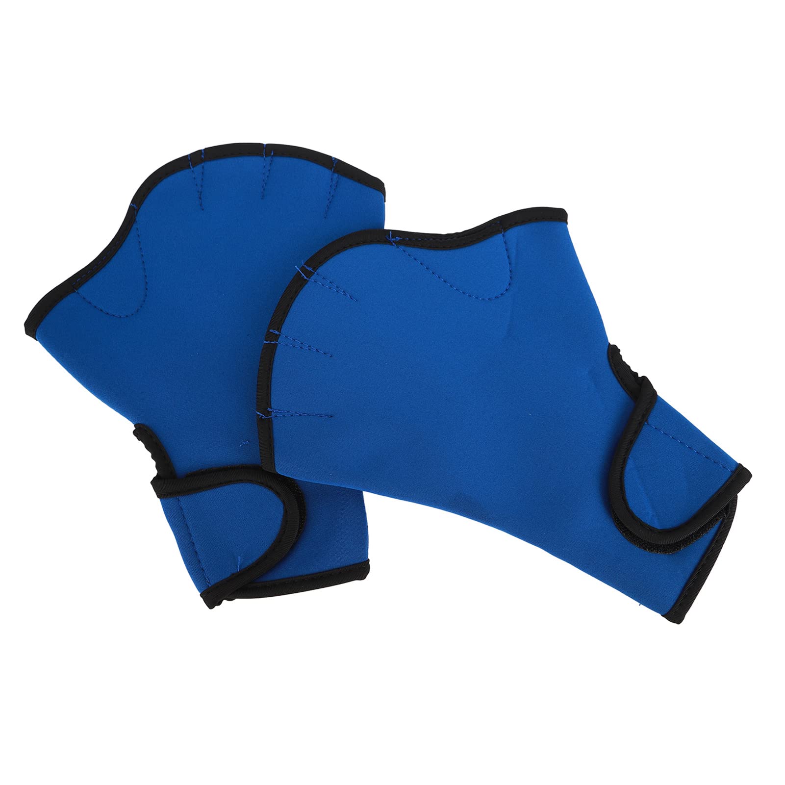 Swim Gloves Webbed Prevent Slip Fingerless Neoprene Aquatic Gloves for Water Training Blue (1 #13)