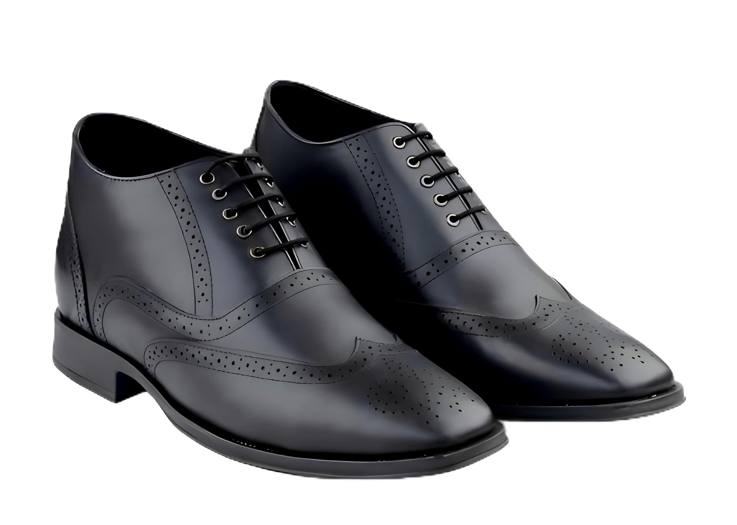 HEIGHTX Height Increasing Formal Brouge Shoes for Men in Black Colour (Black, 6) (B0CWHHMJ54) Amazon Price History, Amazon Price Tracker