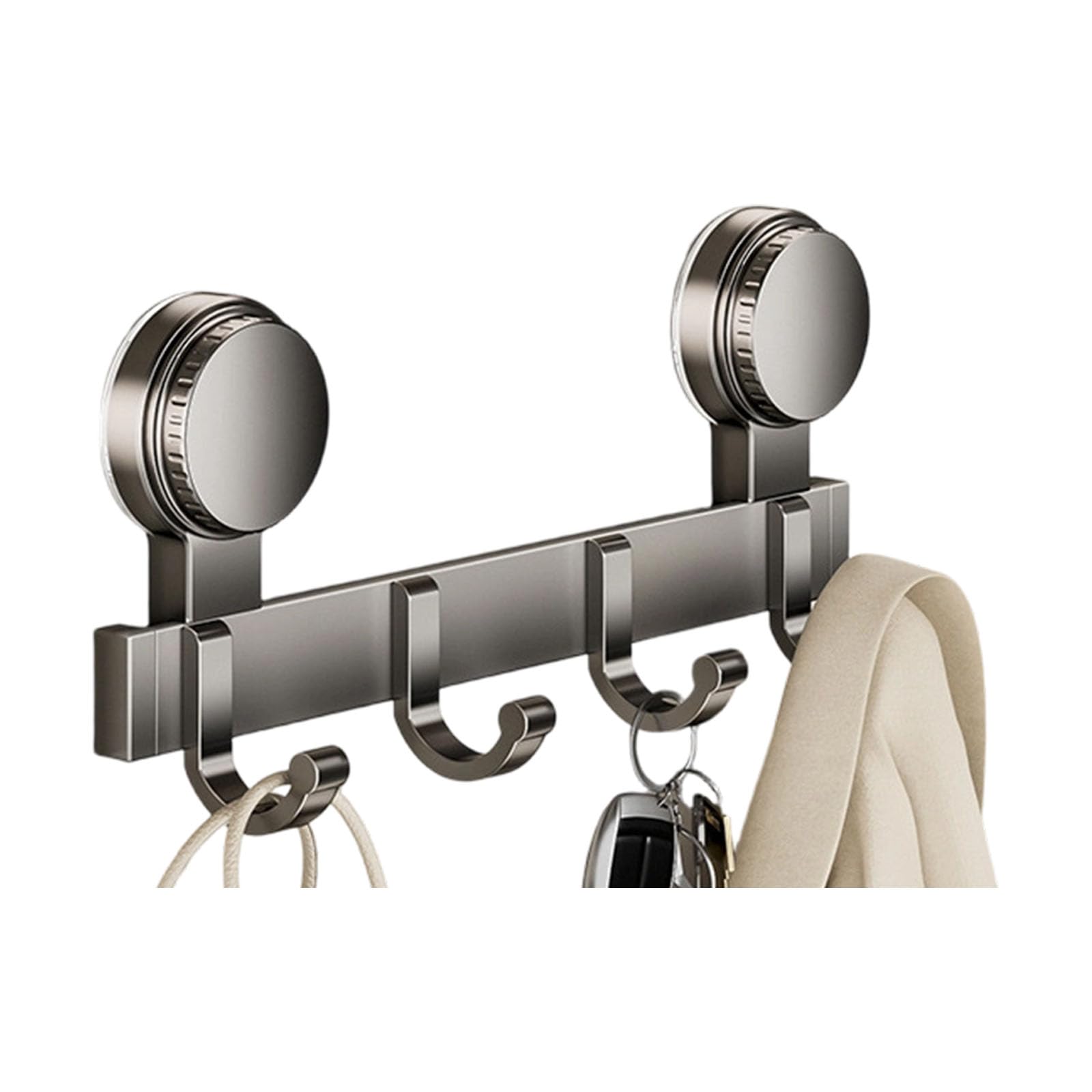 Pangboer 4Hooks Strong Suction Cup Hook Bathroom Kitchen Vacuum Multipurpose Clothes Hanger For Daily Use In Bathroom Kitchen Nonslip Stronge Suction