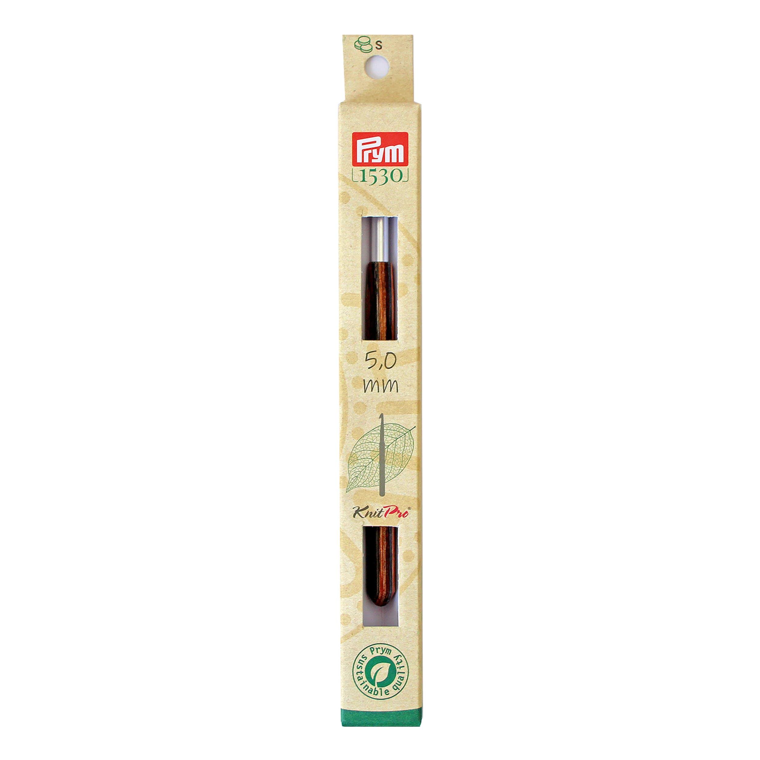 Prym Wool Crochet Hook, Wood, Multicoloured, 5 mm