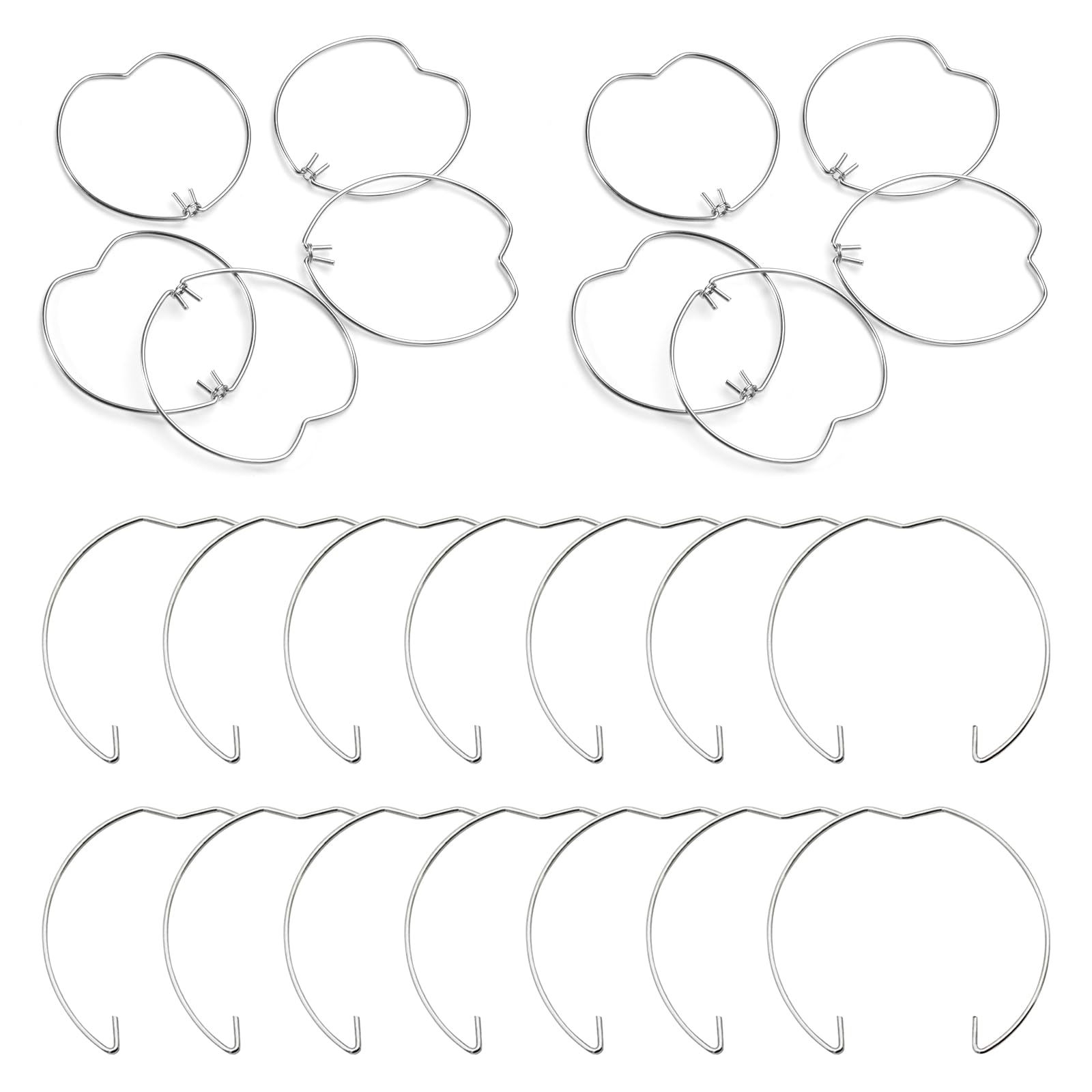 URHRHU Haltefeder-Ringe 24 Stück Einbaustrahler Federring MR11 LED-Haltering Haltefeder Ringe Federring Lampenhalter für LED Spot Light Einbauleuchten Halogenlampe