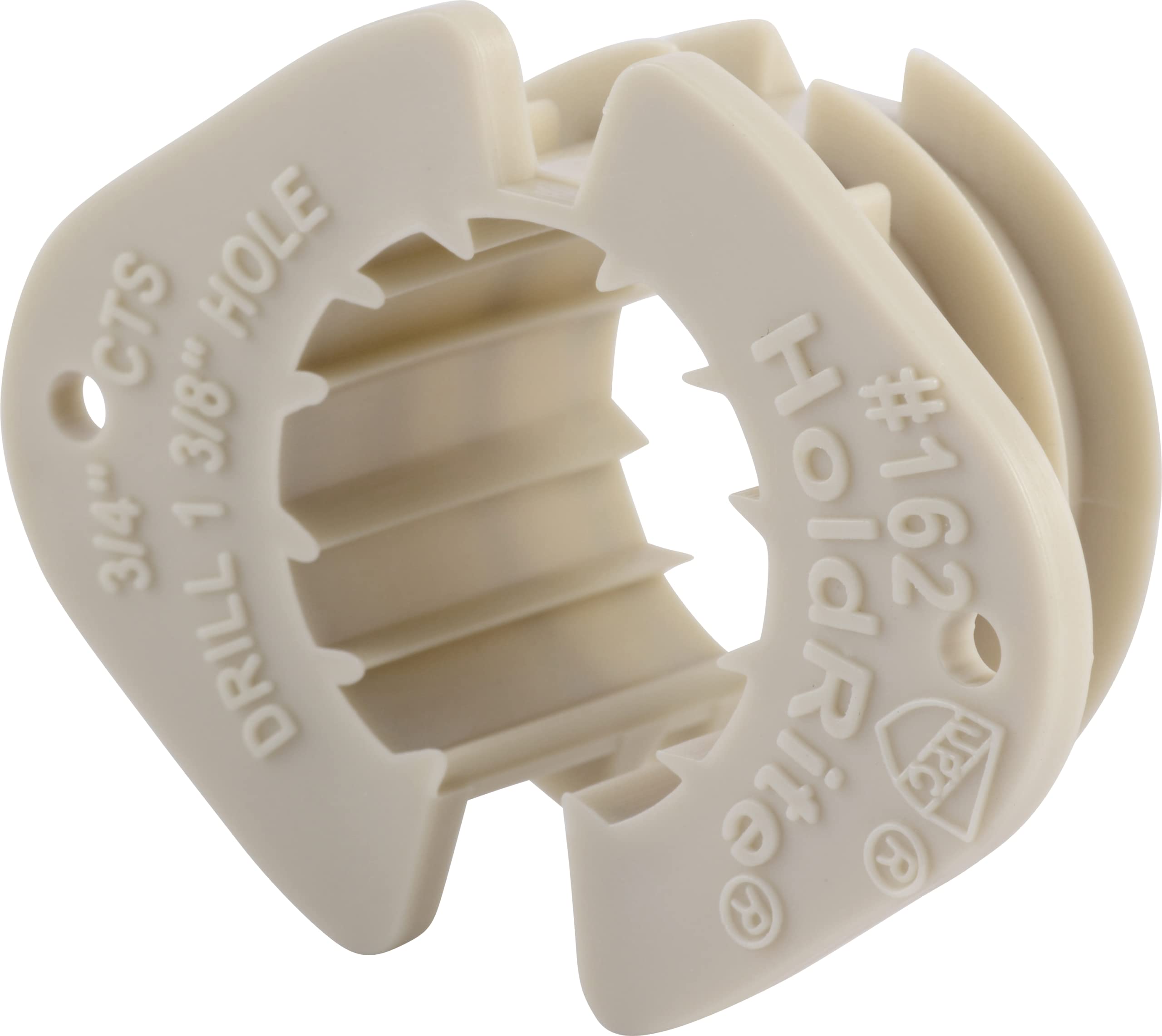 HoldRite 3/4 Inch Thru Stud Isolation Clamp, 10 Pack, Pipe Support, PEX, Copper, CPVC, 162Z10