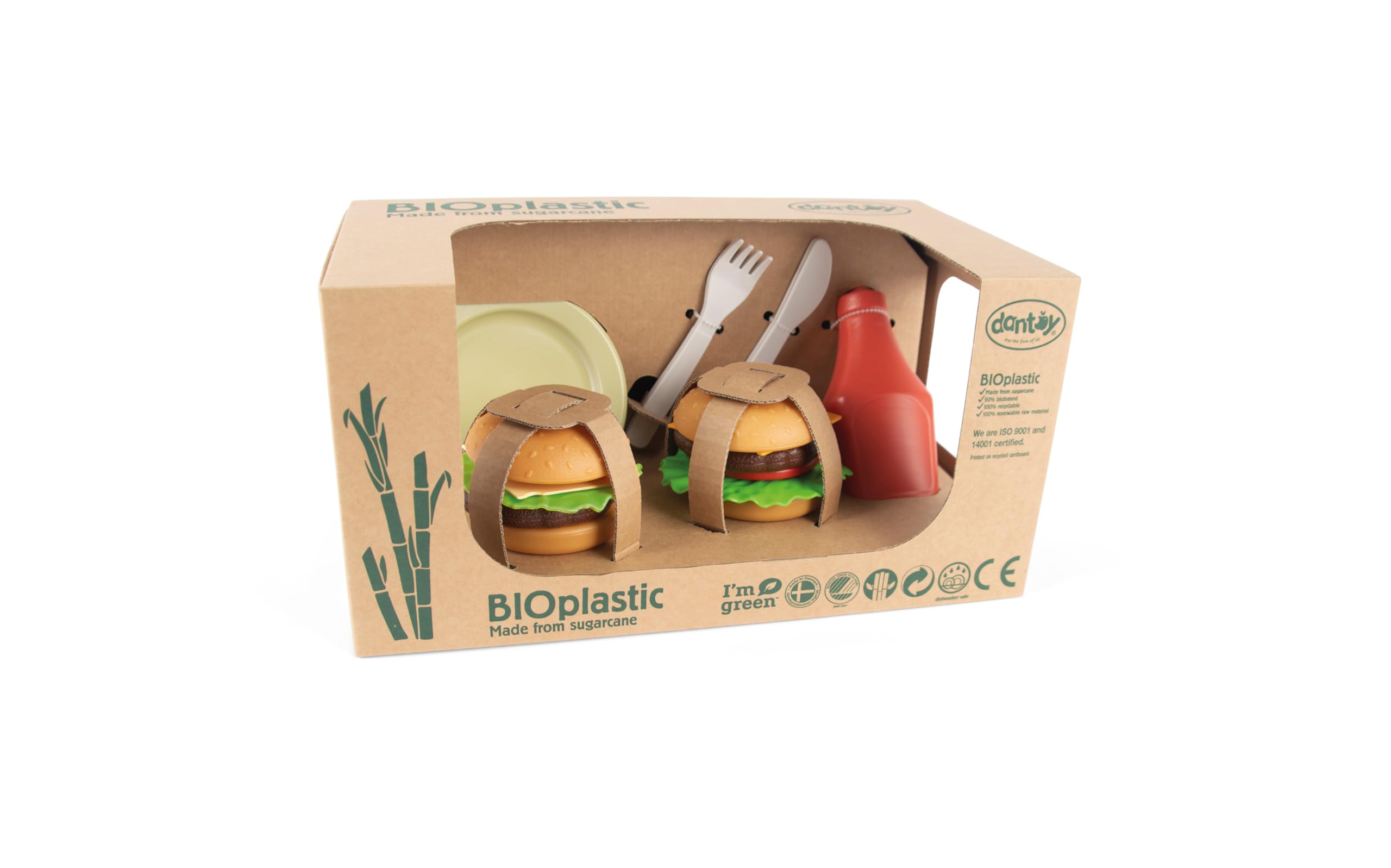 油彩『Burger Set』 Amazon.com: Dantoy: BIO Burger - 19 Piece Play Food Playset
