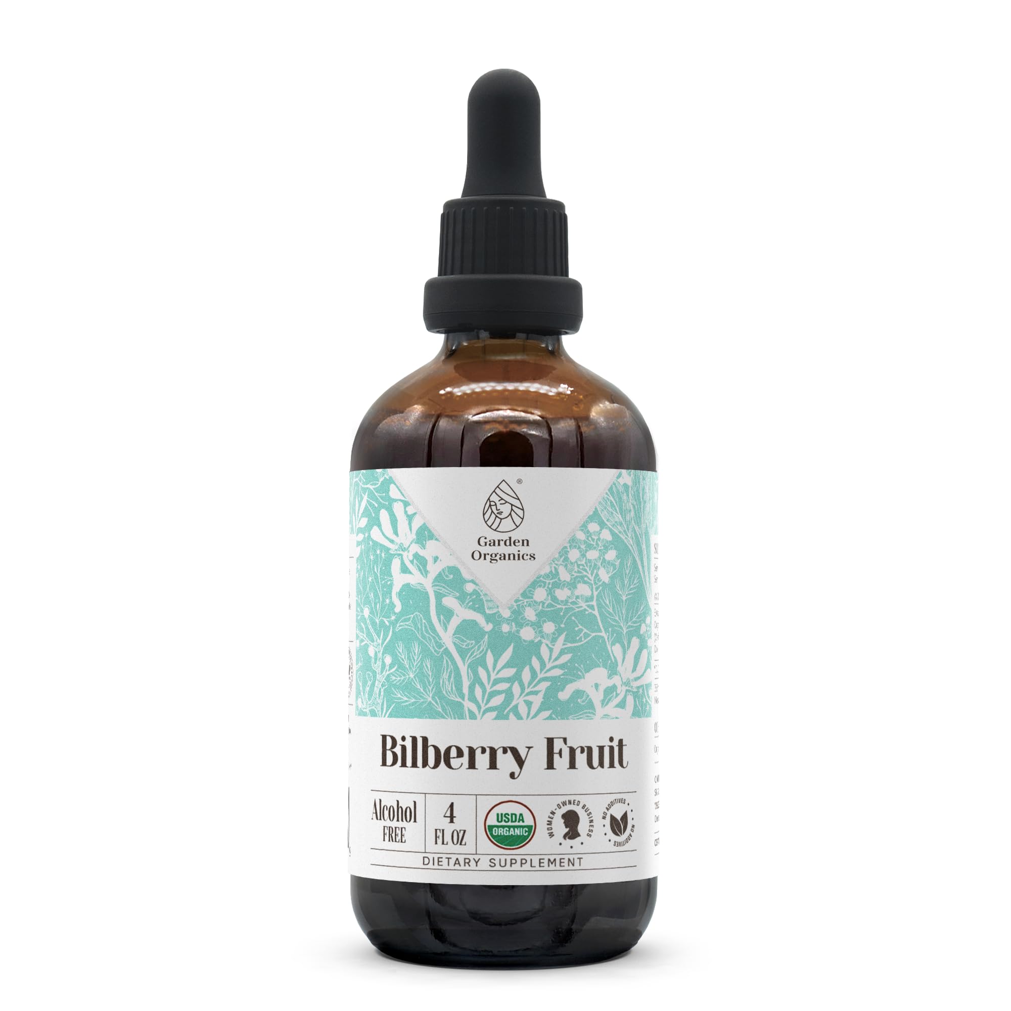 Bilberry Fruit USDA Organic Alcohol-Free Extract | Dietary Supplement, High-Potency Tincture | Made from Bilberry (Vaccinium Myrtillus) Dried Fruit 4 oz 4 Fl Oz (Pack of 1)