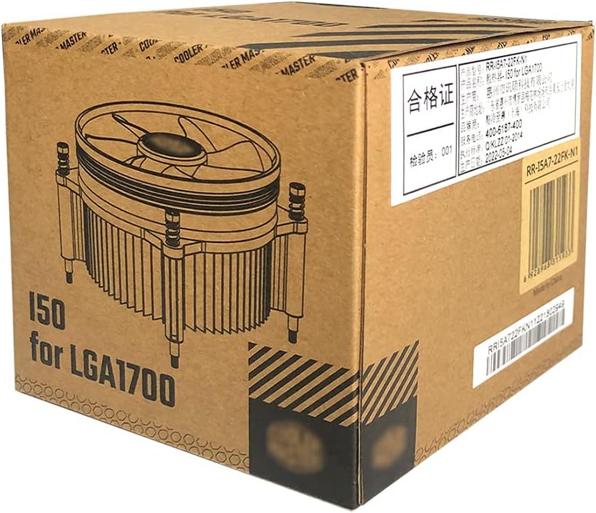 Shaking Tank I50 Intel LGA1700 Socket CPU Cooler - I50 CPU Cooler - 92Mm Low Noise Cooling Fan & Heatsink(RR-I4A7-22FK-N1) - Only For Intel Socket LGA 1700