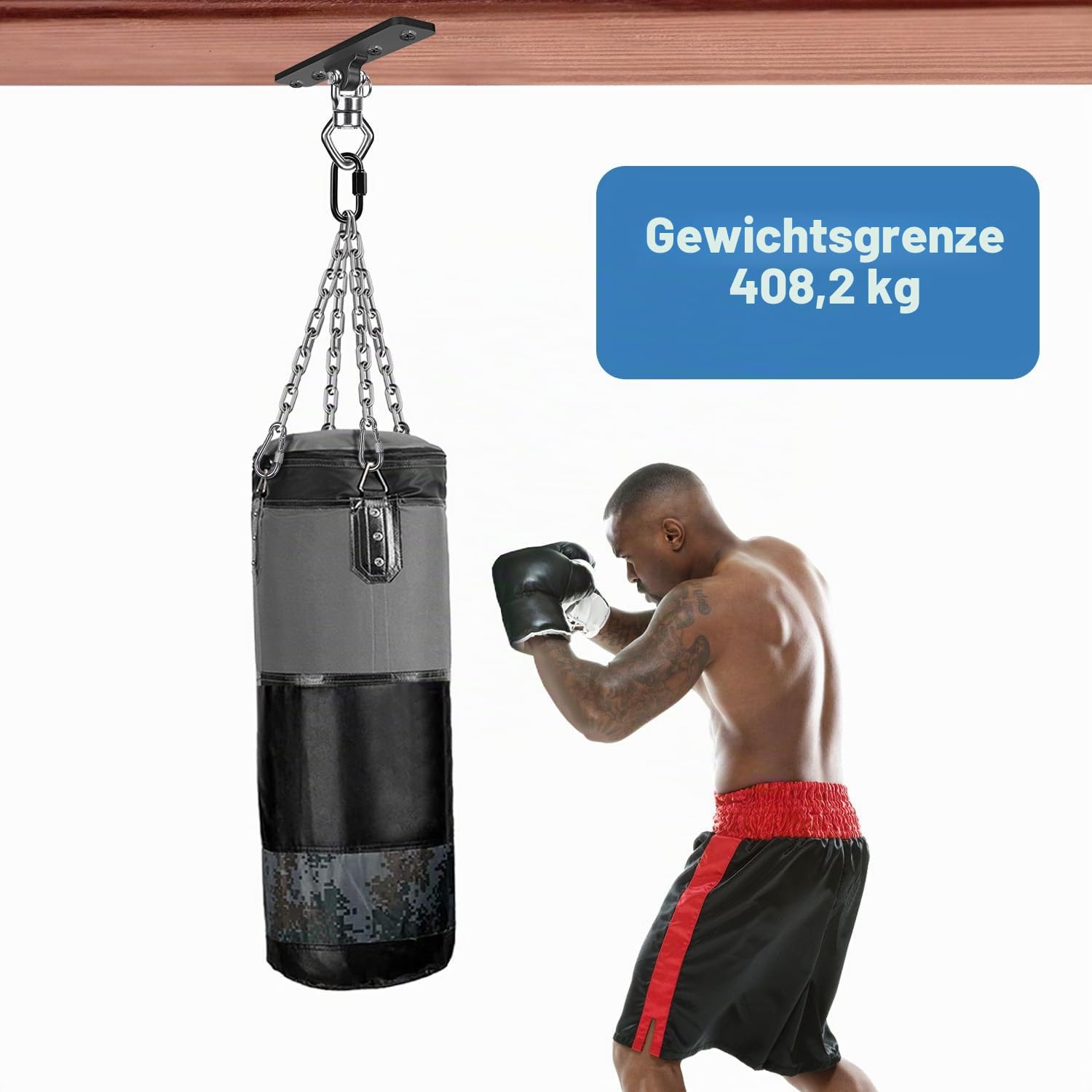 BeneLabel Deckenhaken Schaukel 2 Hängesessel Balkenbefestigung/Rhombusring