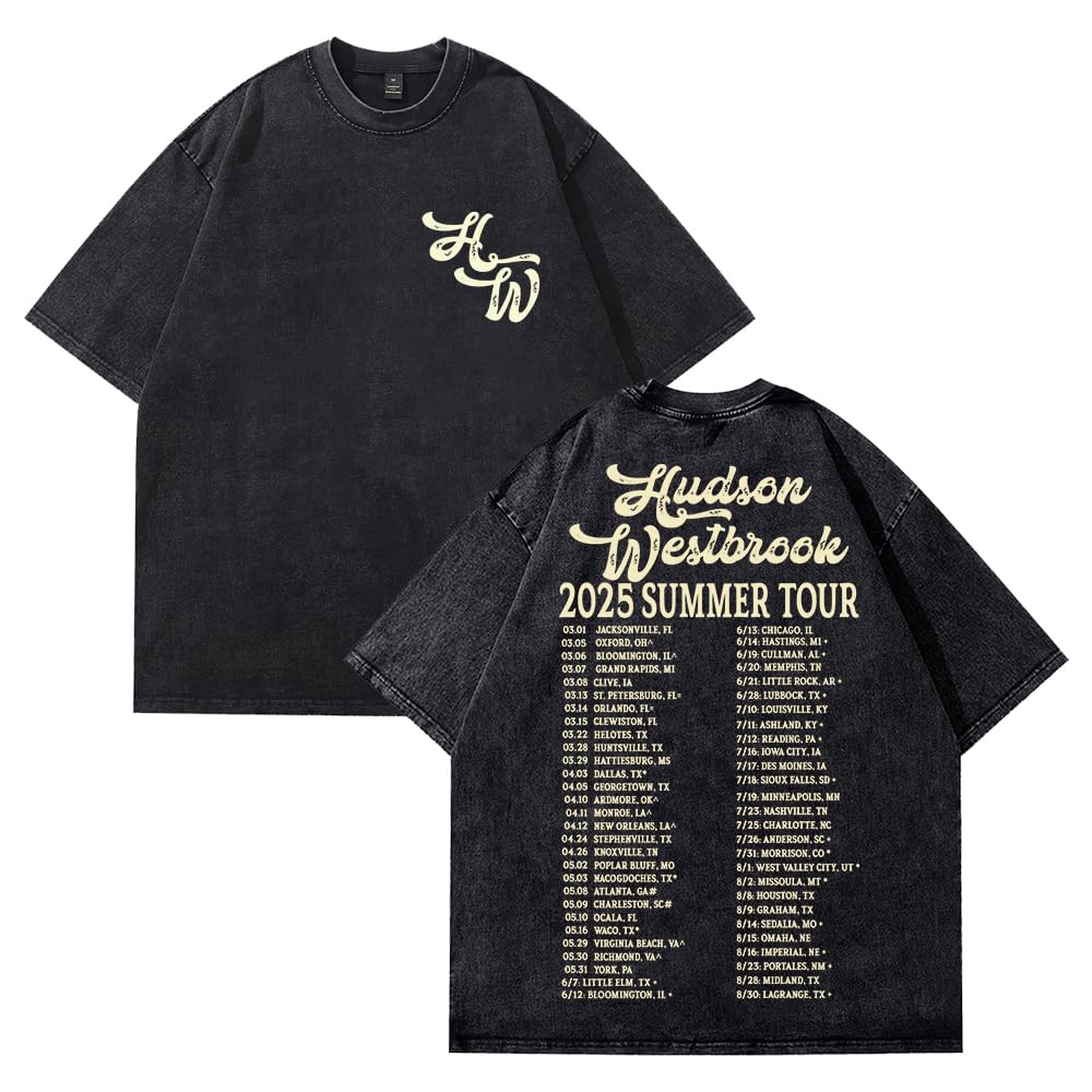 Hudson Westbrook T-Shirt 2025 Summer Tour Crewneck Short