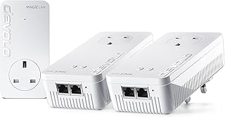 devolo Magic 2–2400 Wi-Fi 5 Next: Whole Home Kit | 4k/ 8k UHD Streaming | Stable Home Working (Up to 2400 Mbps Powerline, Mesh WiFi 5, G.hn, 5x Gb LAN ports)