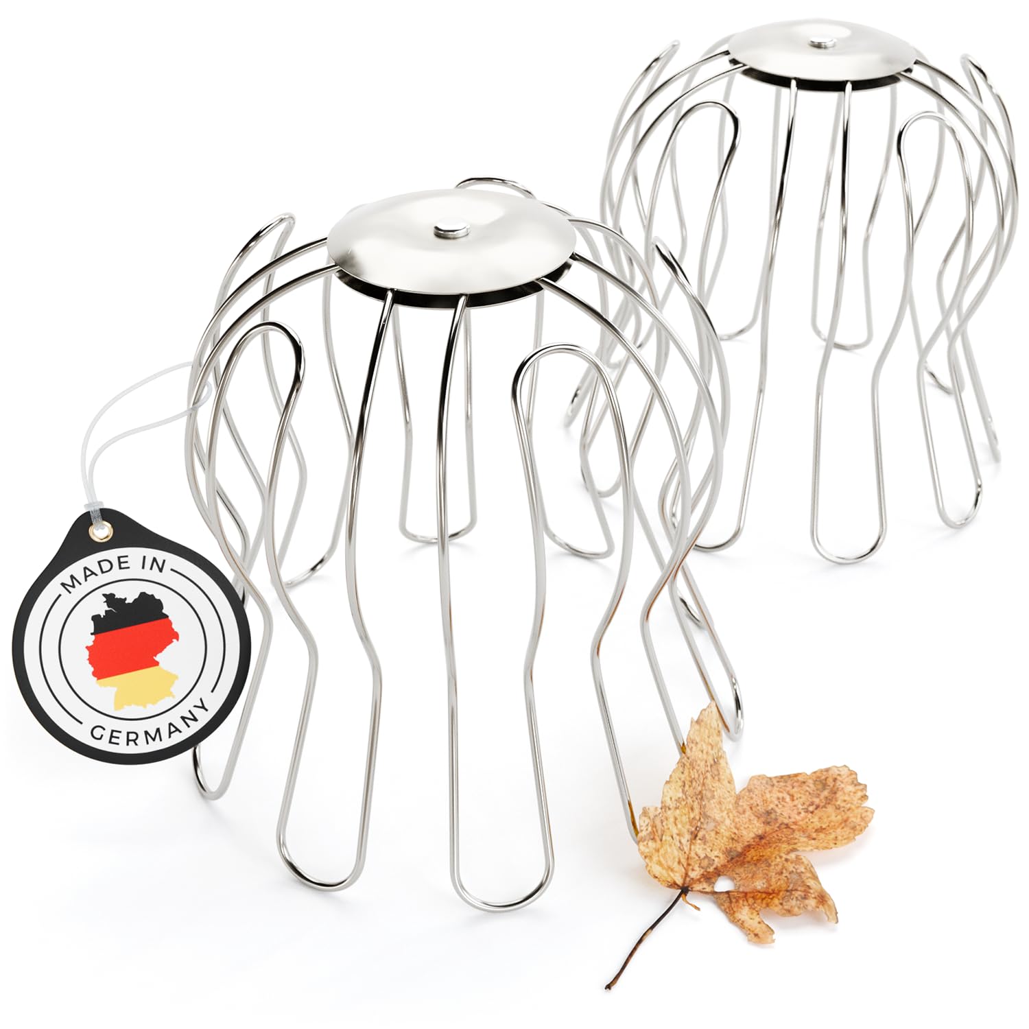 greate 2x Dachrinnen Laubschutz Verzinkt 87 bis 100mm einstellbar - Fallrohrschutz als Regenrinnen Laubschutz - Laubfang Fallrohr, Dachrinnen Sieb, Sieb für Regenfallrohr, Sieb Dachrinne