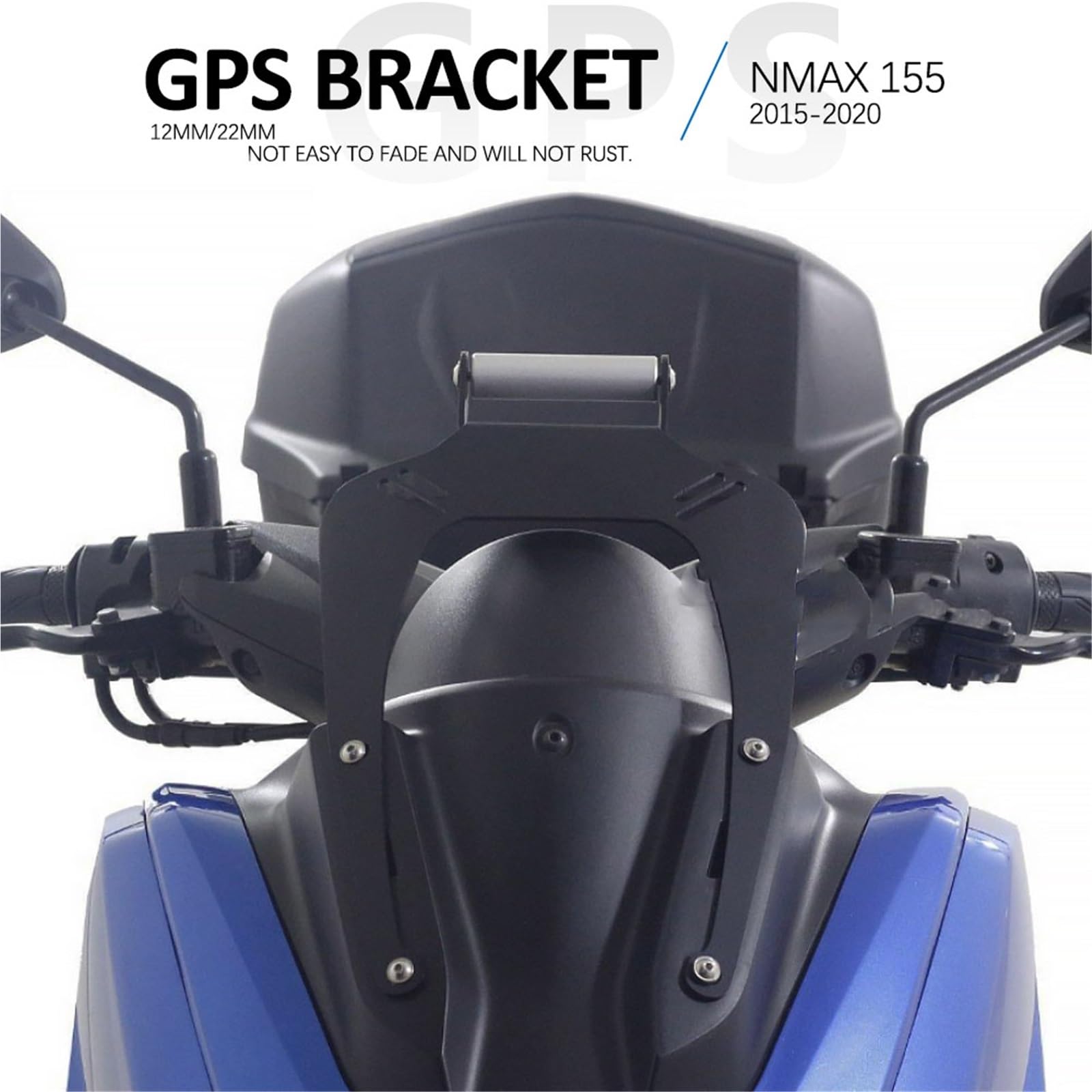 Support De Plaque Adaptateur pour GPS/Smartphone Navigation pour Moto pour Yamaha NMAX 155/125 (2015-2020)