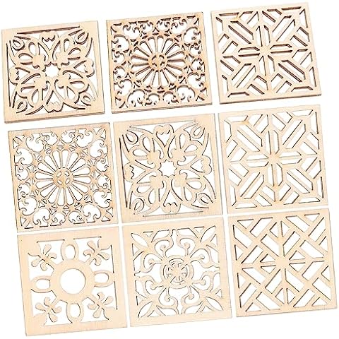 PLAFOPE 20pcs Wood Crafts Wooden Shapes for Crafts Craft Wood Slices Unfinished Wood Discs Wooden DIY Crafts Wooden Pieces Wooden Pieces for Crafts Wood Chips Graffiti Wooden Paper Cut Cover