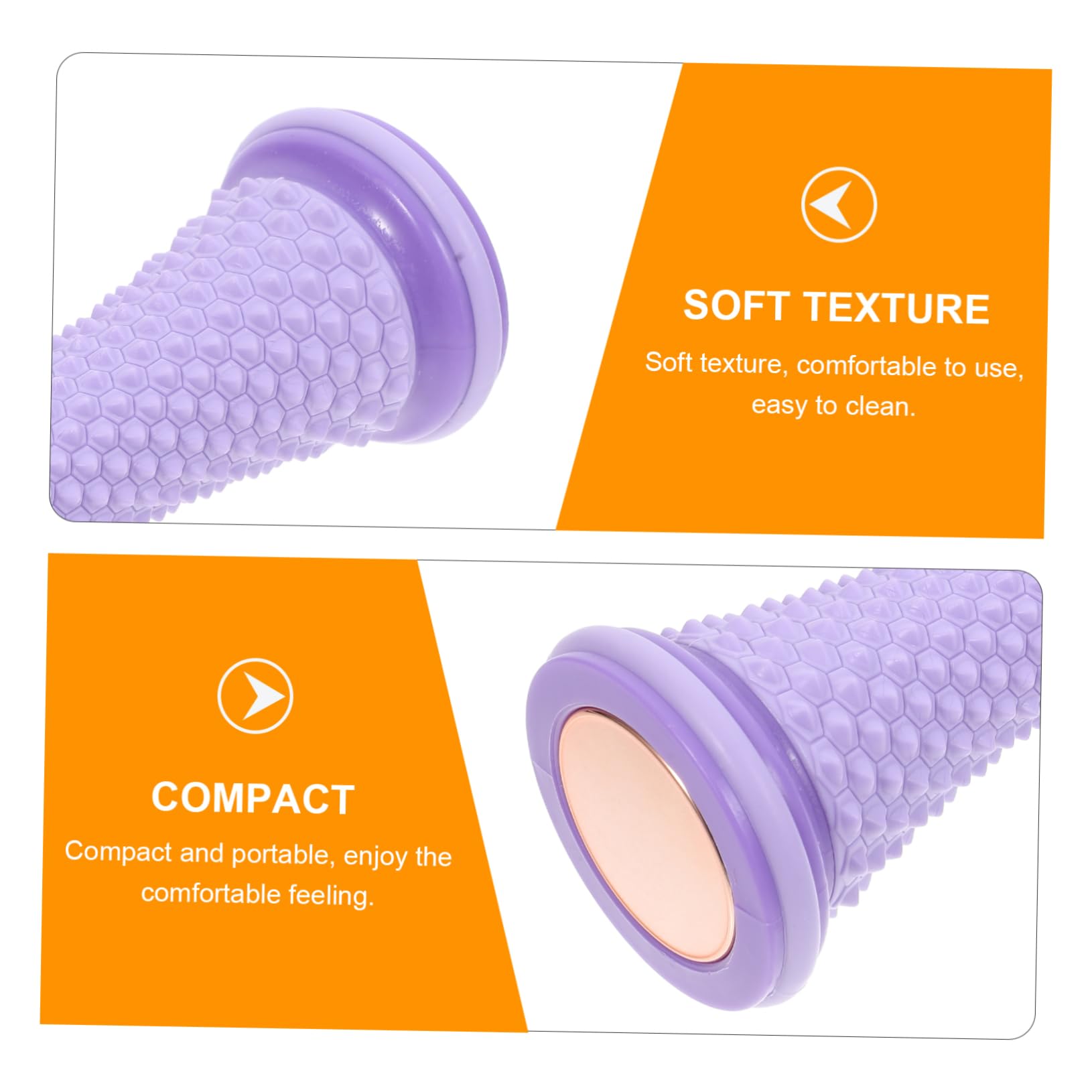 CALLARON Yoga Fußroller 2 Stück Manuelles Fußmassagegerät aus Tpr und Pvc Lila Rollenmassagegerät zur Fußsohlenmassage Lindert Fußermüdung Geeignet für Plantarfasziitis und Fußbogen