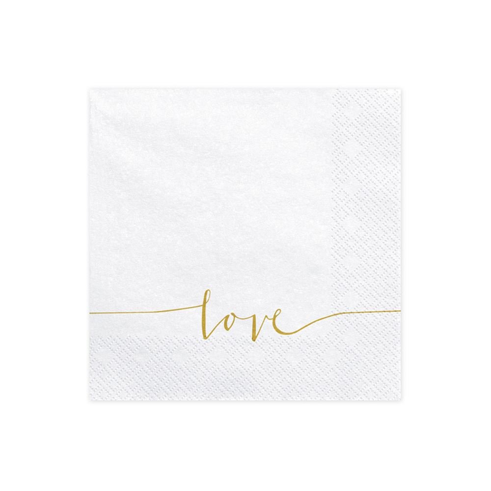 Napkins Love, 33 x 33 cm, 1 Pack (20 Pieces) SP33-22