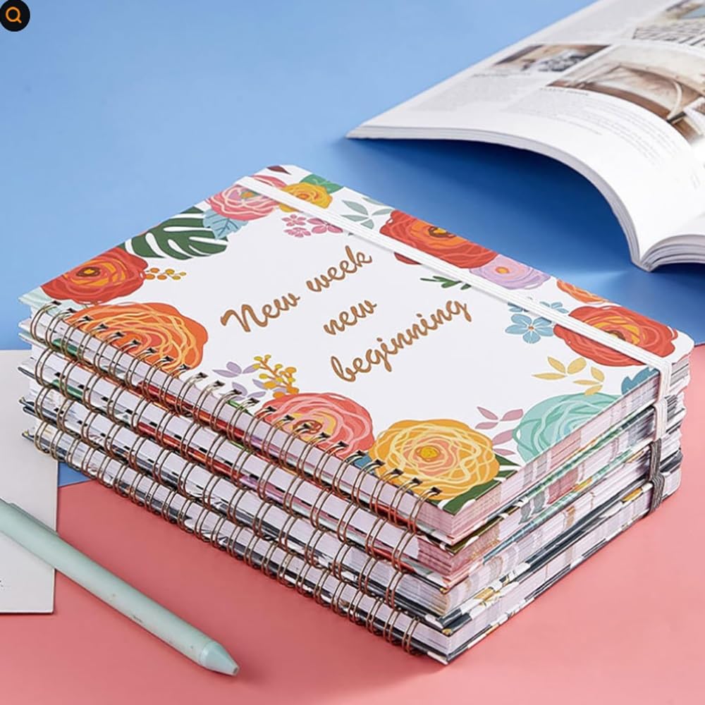 Notebook A5 Squisito Notebook Piano Giornaliero Diario 165x215mm Inglese Autodisciplina Blocco note Programma Bobina Blocco note Personalizzato per Diario Studente