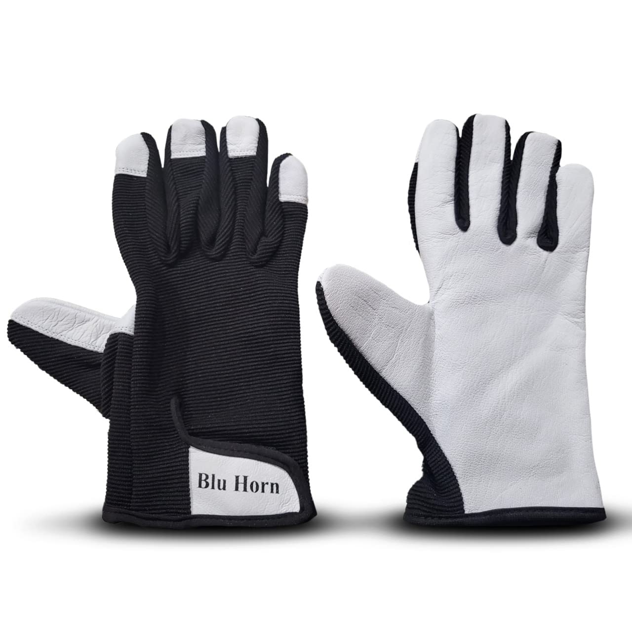 BLU HORN Gardening Gloves from (M to 3XL) Size for Men and Women (3X-Large, Black)