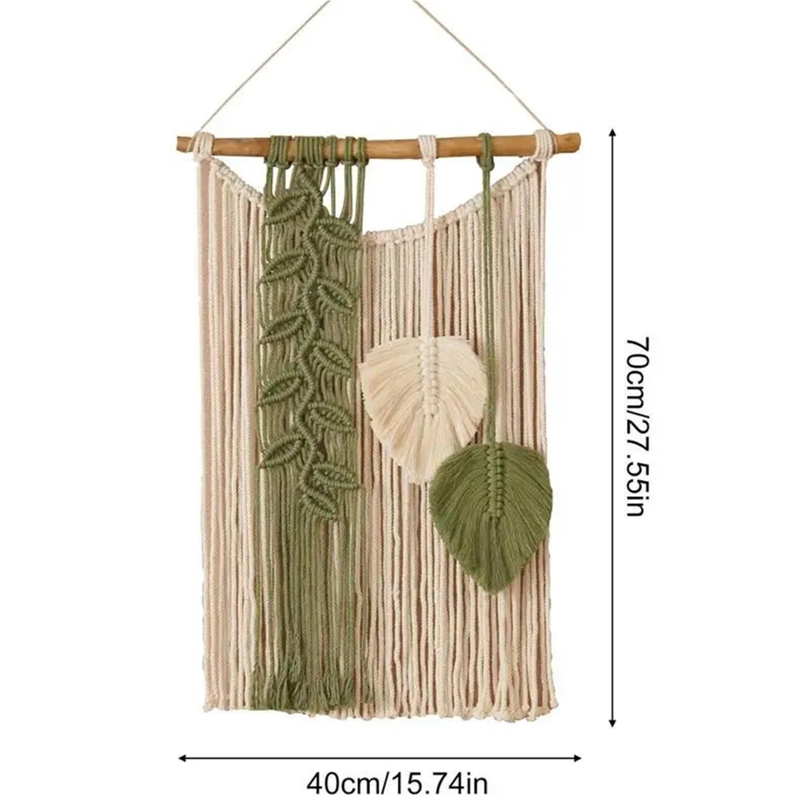 LNNXSZ Tapiz Decorativo Pared Tapiz tejido de macramé con borlas tejidas, atrapasueños, decoración de pared, arte hecho a mano, decoración del hogar