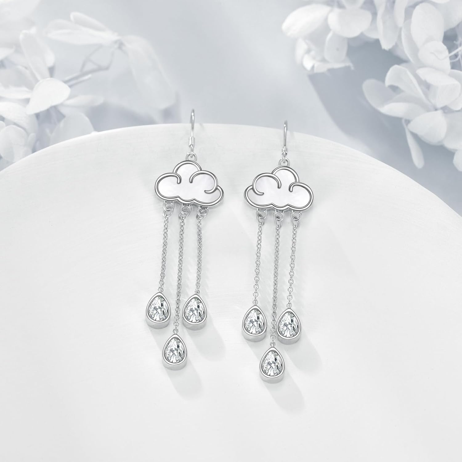 URONE 925 Sterling Silver Earrings Hook Dangle Earrings Jewelry Gifts for Women