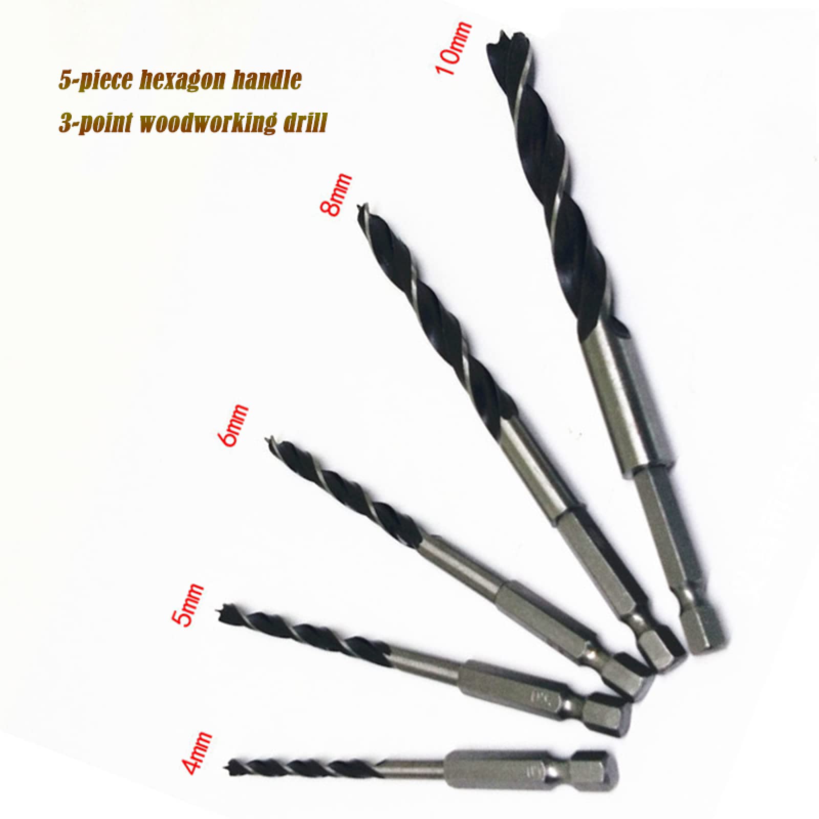 5-teiliges Kombi-Bohrer-Set – 4–10 Mm, Sechskantschaft, Zum Bohren & Gewindeschneiden In Einem Schritt