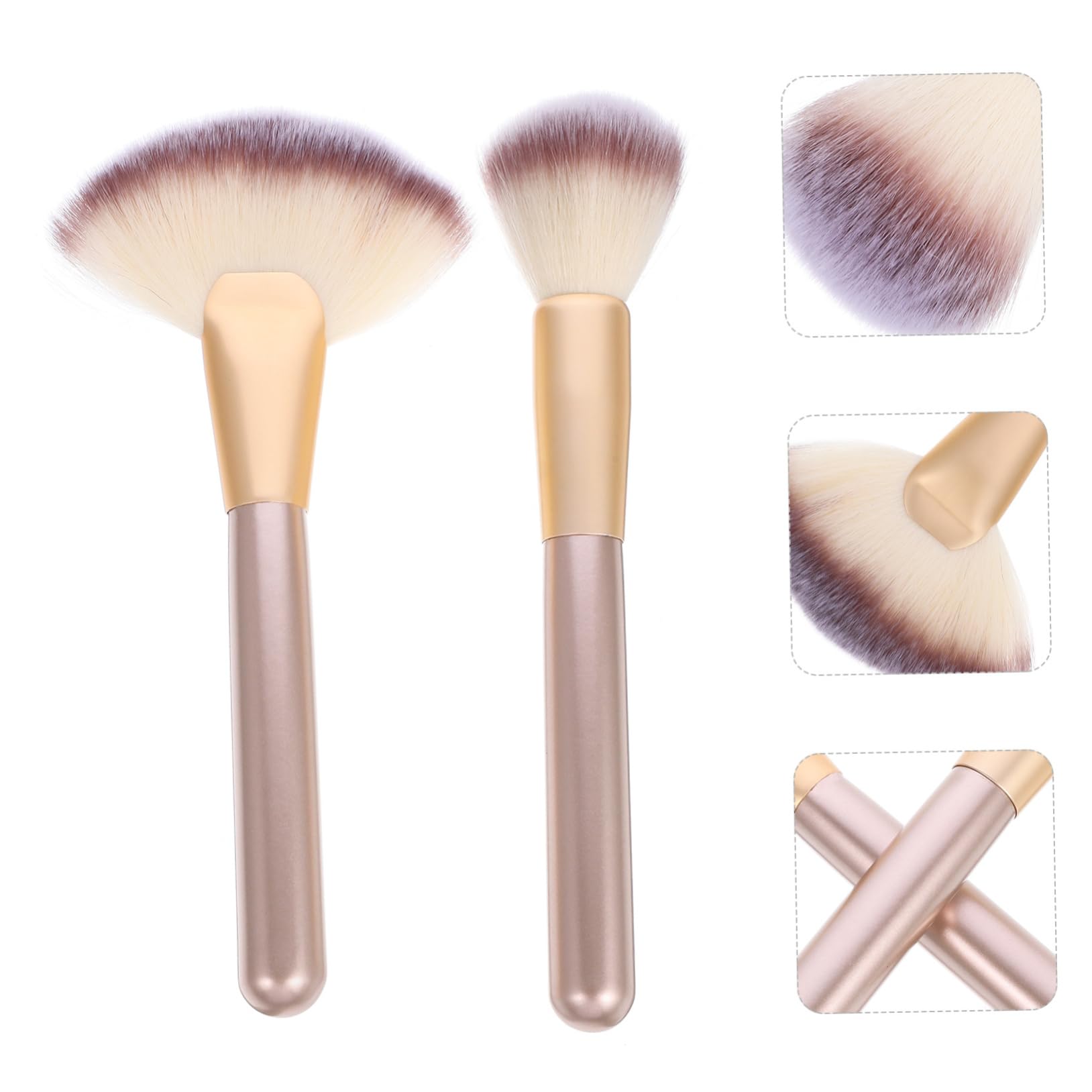 minkissy Makeup Blush Brush Set Face Esthetician Fluffy Highlighter Brush for Salons Facials