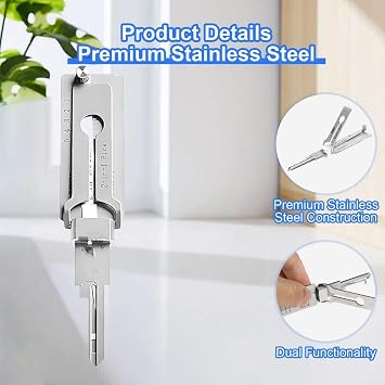 decoder and pick tool, SS002 Pro Lock Pick, Stainless Steel Key Decoder for Auto, Locks/Tool, Professional Set, for Home, Vehicle, Commercial