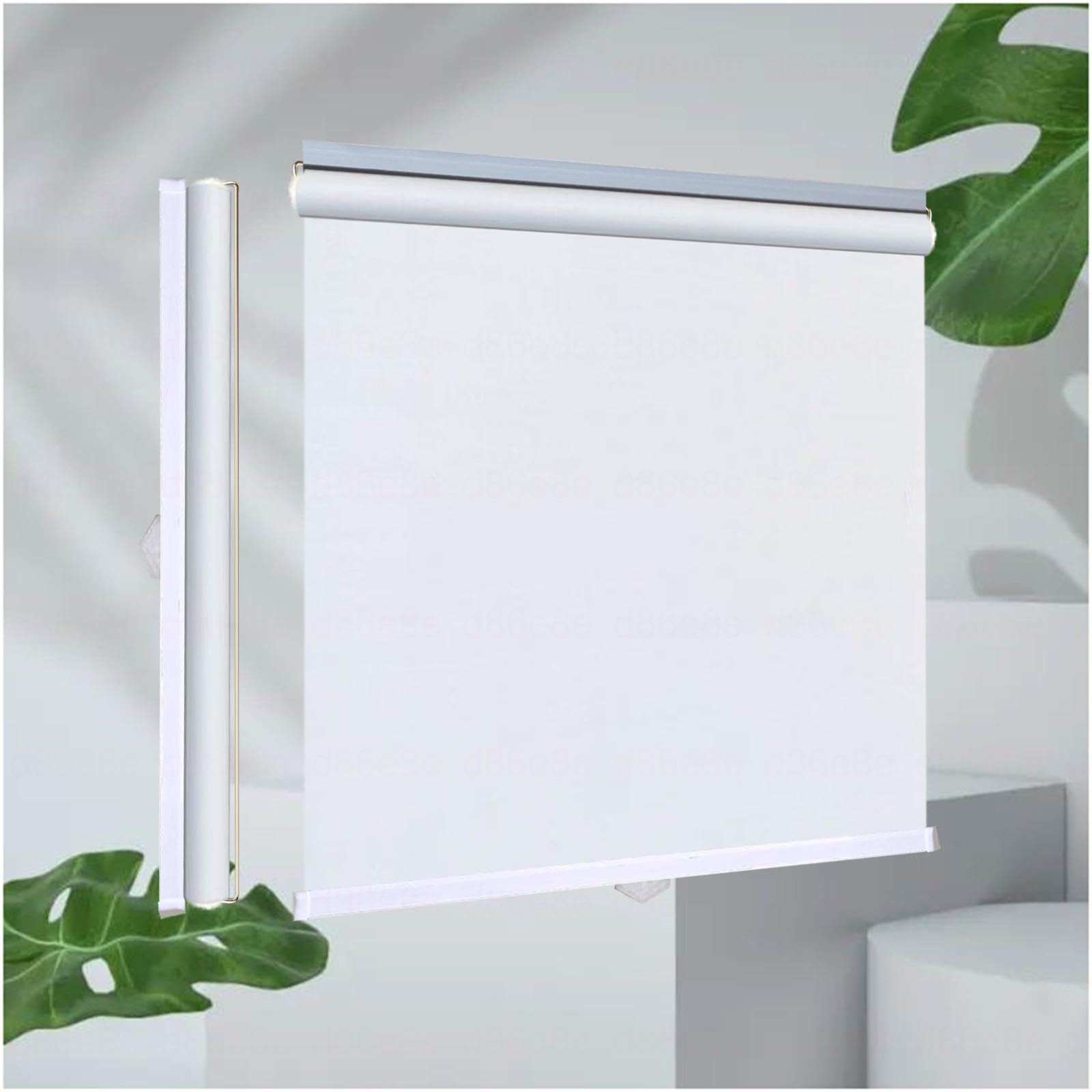 Sunshade Roller Blinds, 99% Sunscreen Blackout Roller Shades for Windows, Thermal Blinds No Drilling, Temporary Blackout Curtains 32–150cm Width,white-105x150cm/41 * 59in