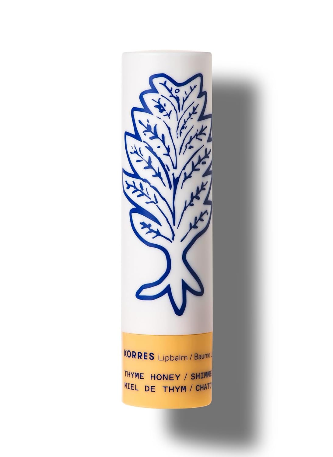 KORRES Lip Butter Stick Thyme Honey Shimmer, Hydrating Lip Balm with Greek Hypericum Balsam Oil, Moisturizing & Subtle Tint for Soft Lips, Lip Care for Women & Men, 0.17 oz